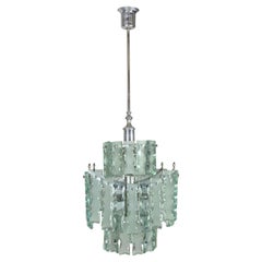 Vintage Murano Chandelier Attributed to Zero Quattro, 1960s
