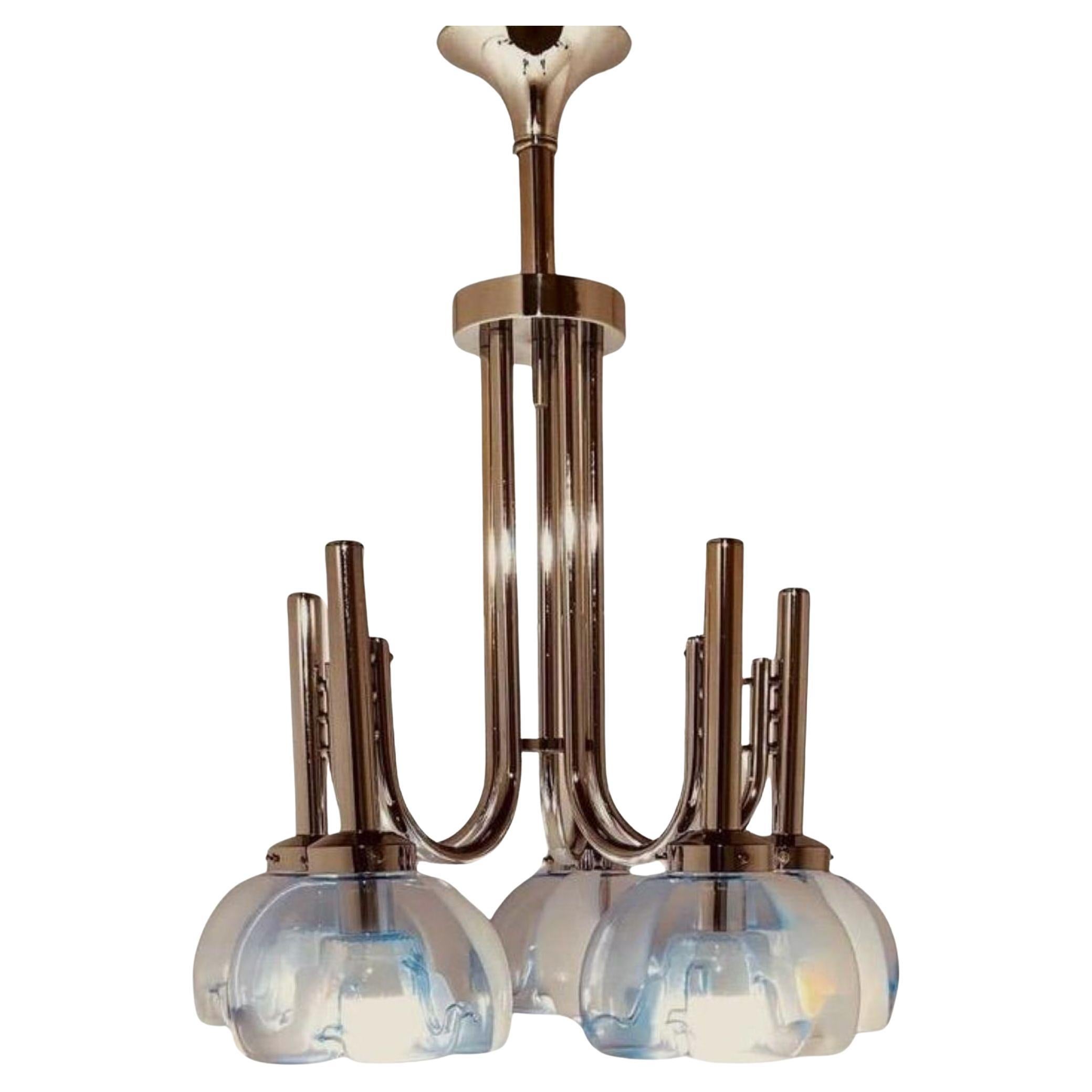 Lustre de Murano de l
ère spatiale, AV Mazzega, Italie, années 1960 en vente