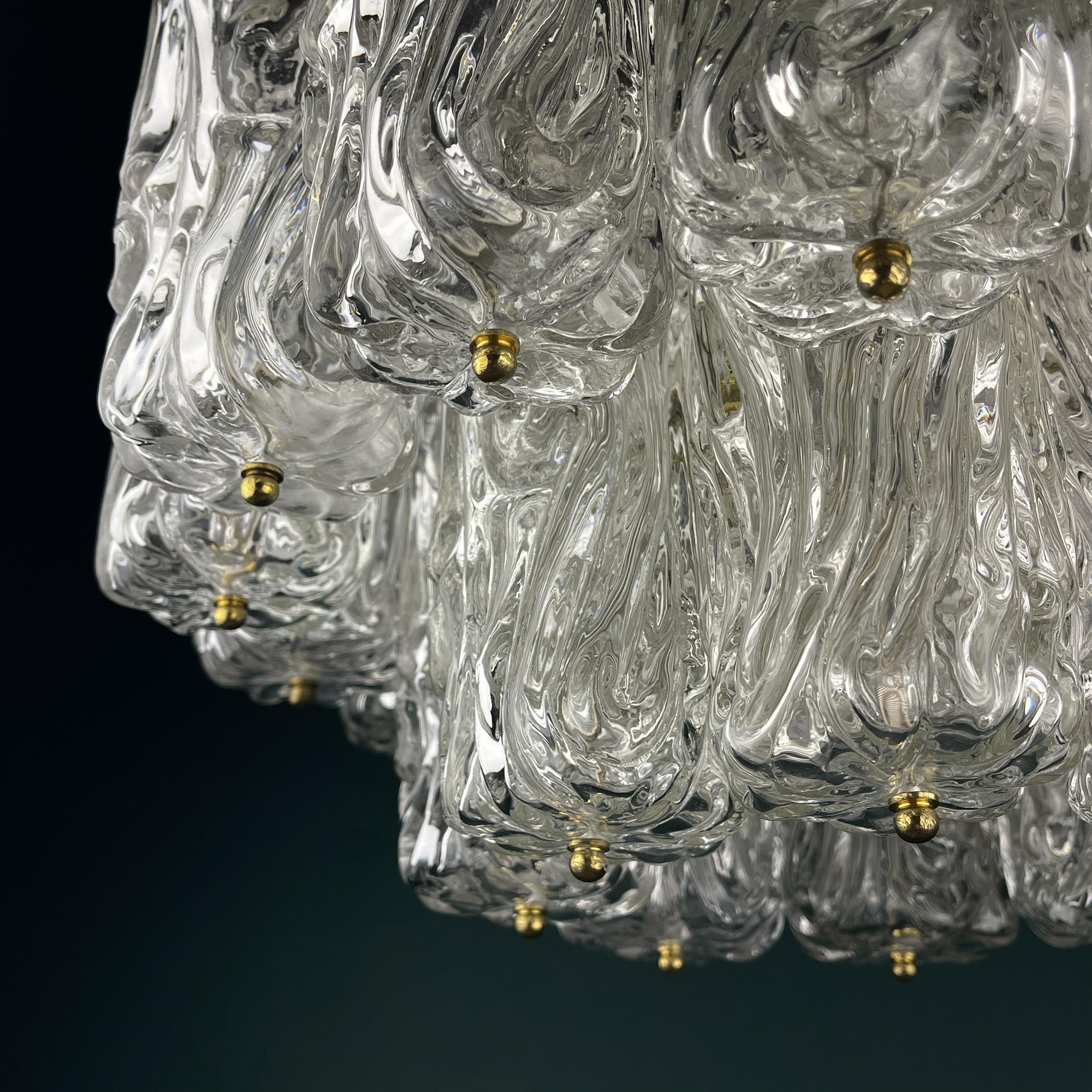Araña vintage de Murano de Barovier & Toso, Italia, años 50 en venta 11