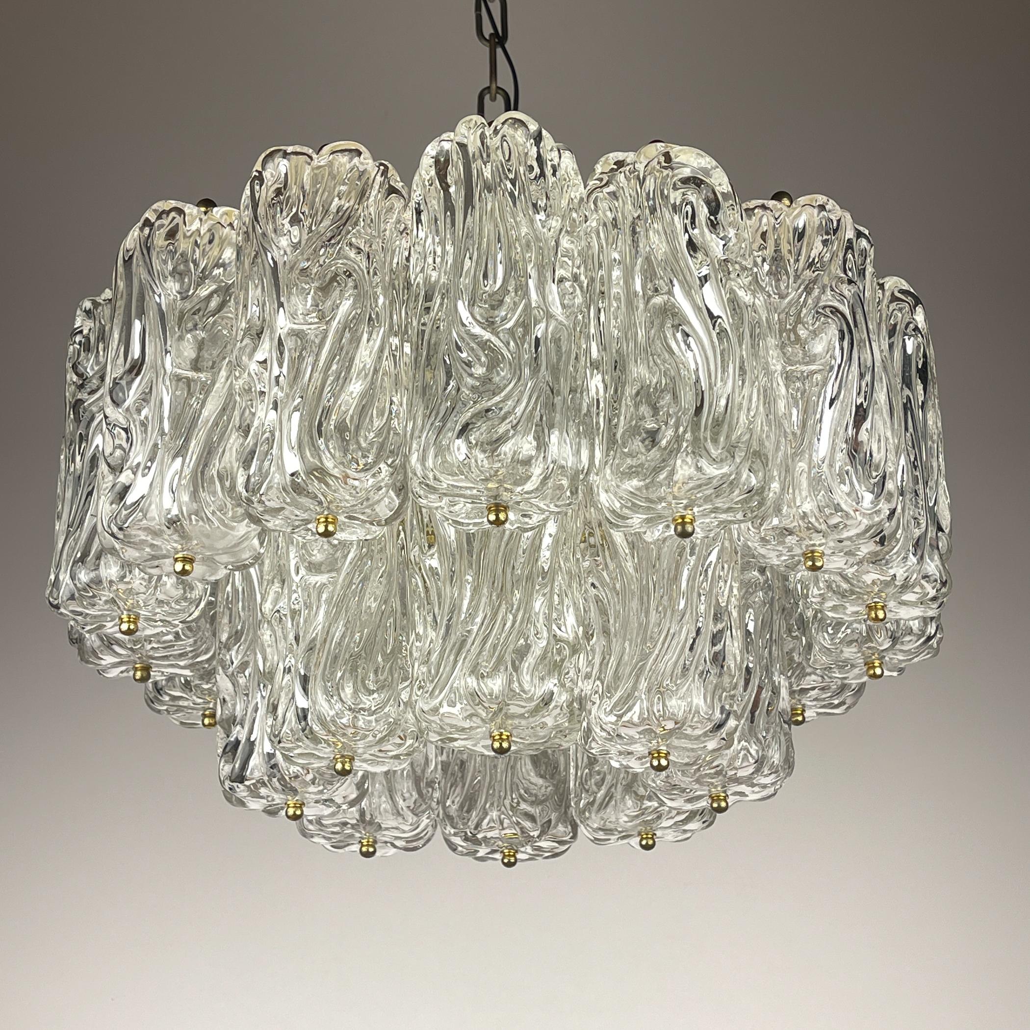 Araña vintage de Murano de Barovier & Toso, Italia, años 50 Italiano en venta