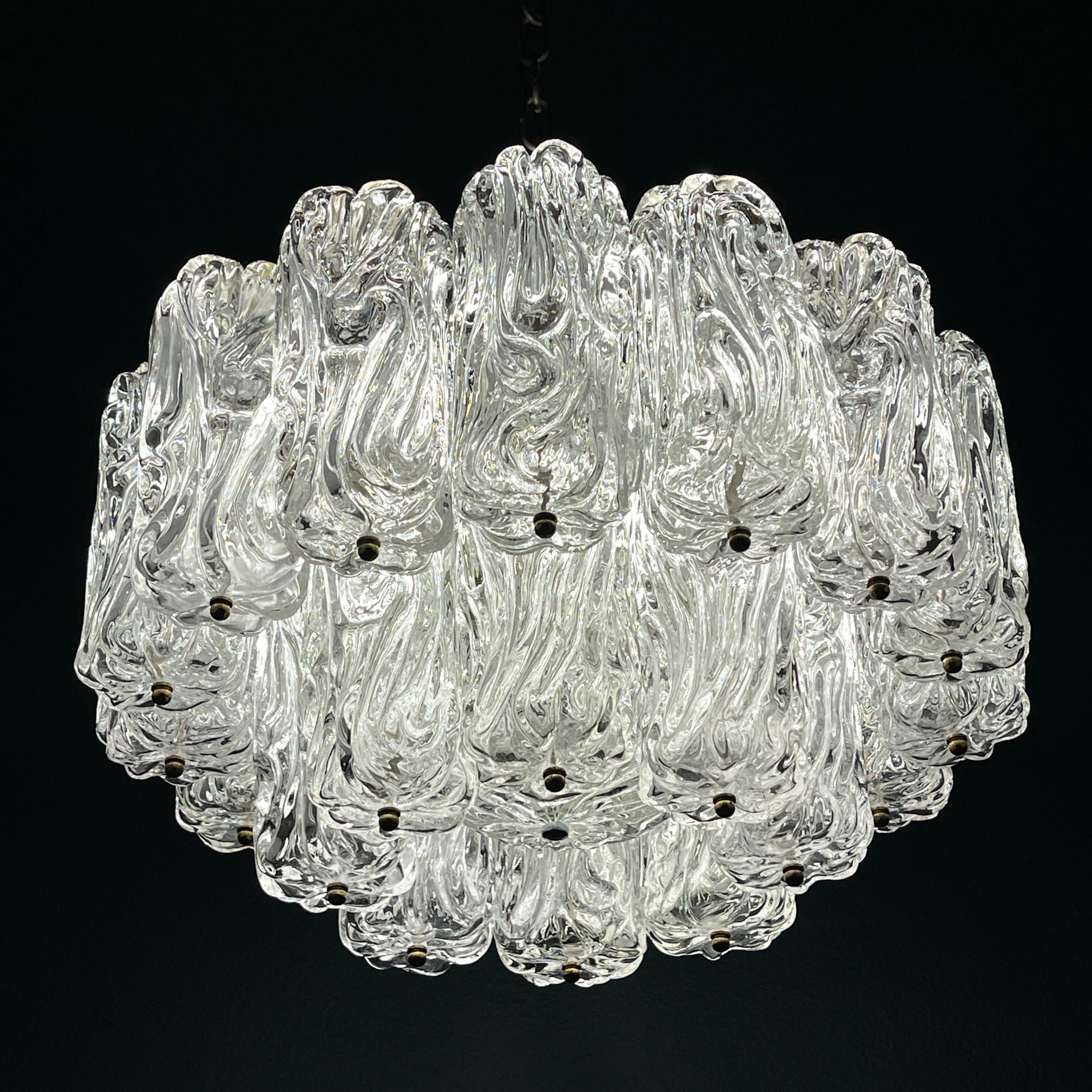 Araña vintage de Murano de Barovier & Toso, Italia, años 50 en venta 1
