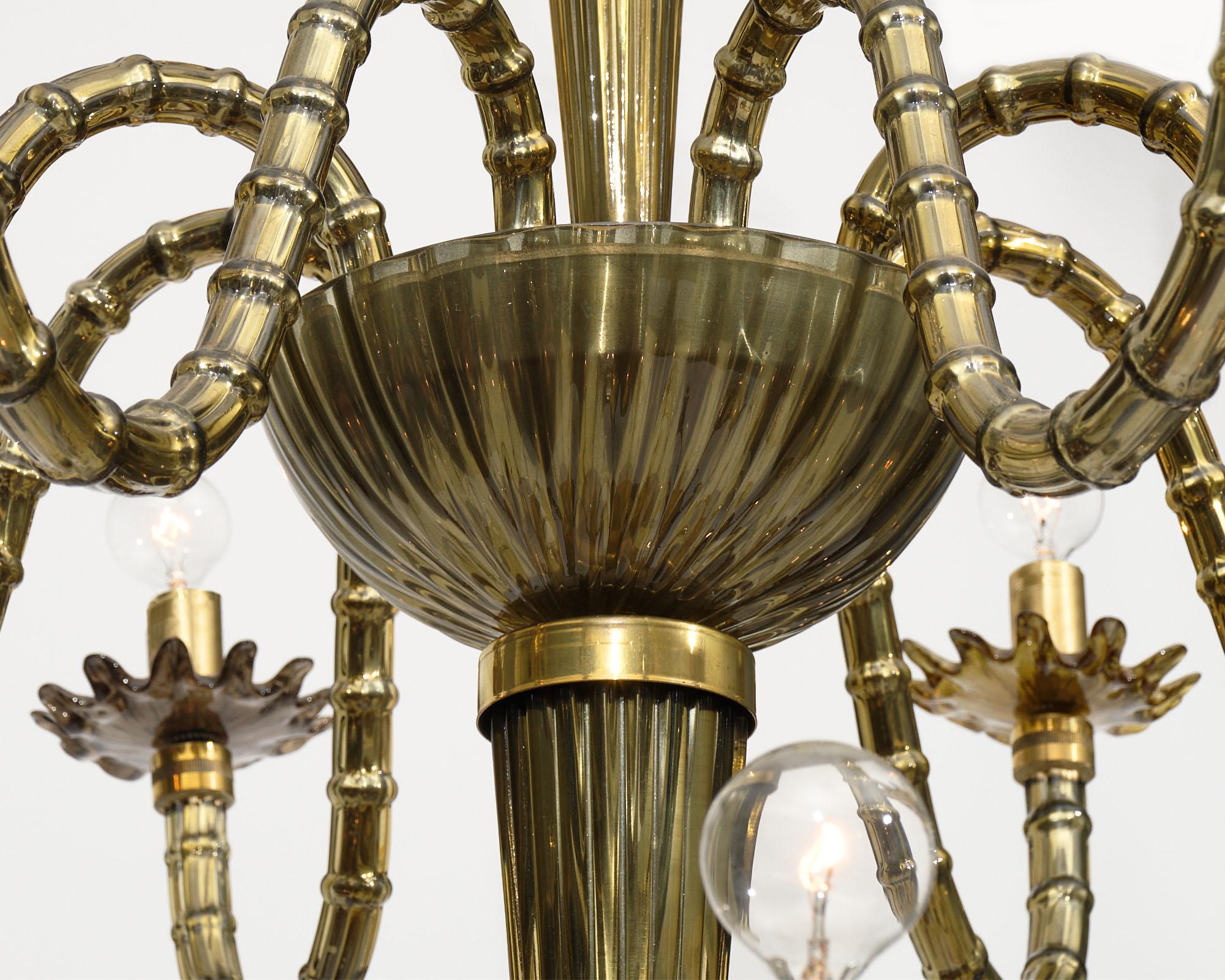 Vintage Murano Chandelier by Seguso In Good Condition For Sale In Austin, TX