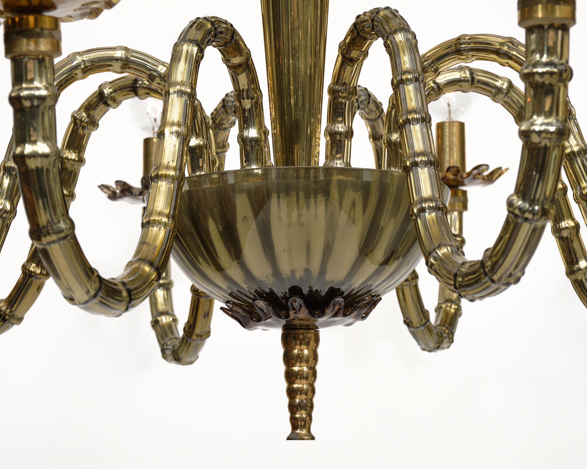Late 20th Century Vintage Murano Chandelier by Seguso For Sale