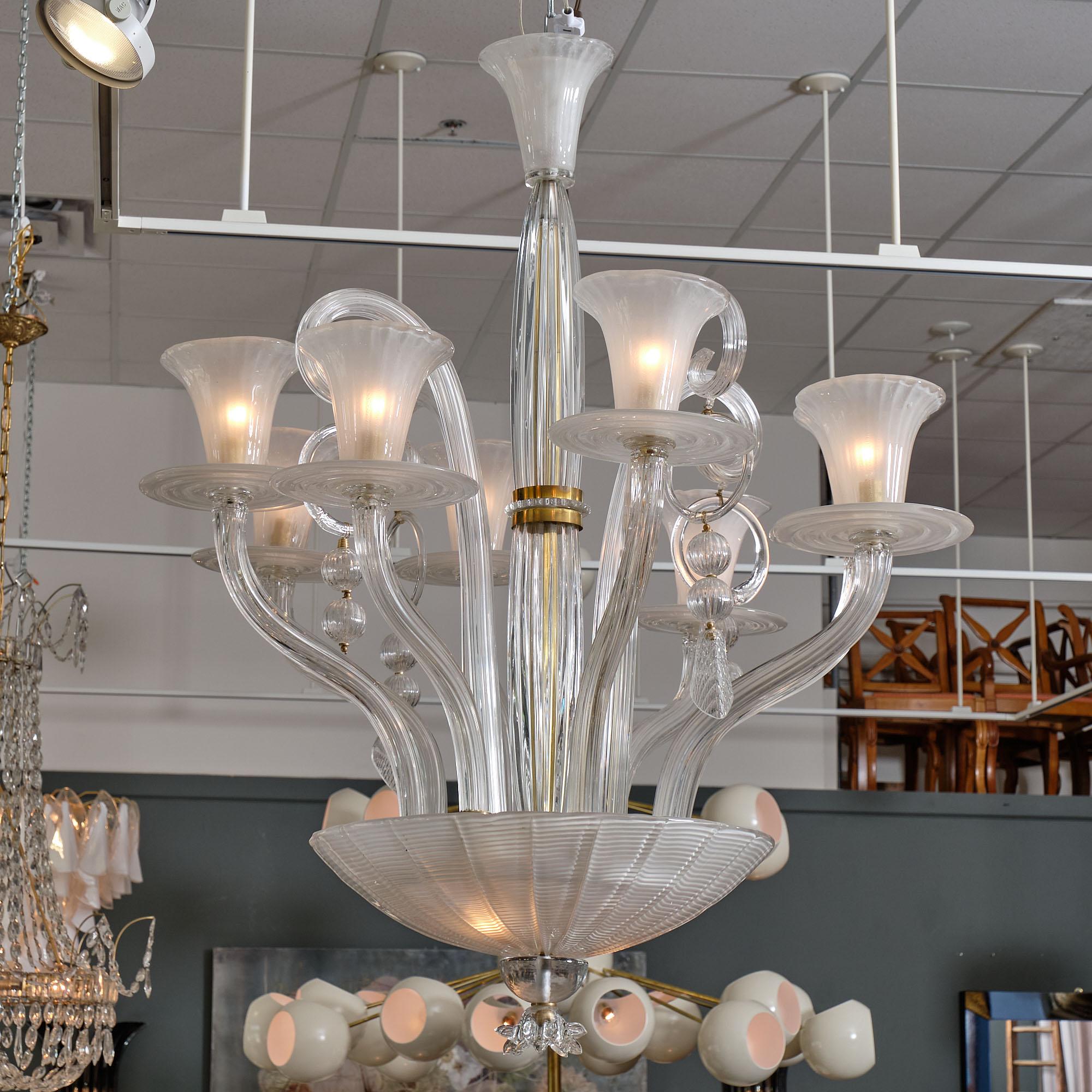 Vintage Murano Chandelier by Seguso 2