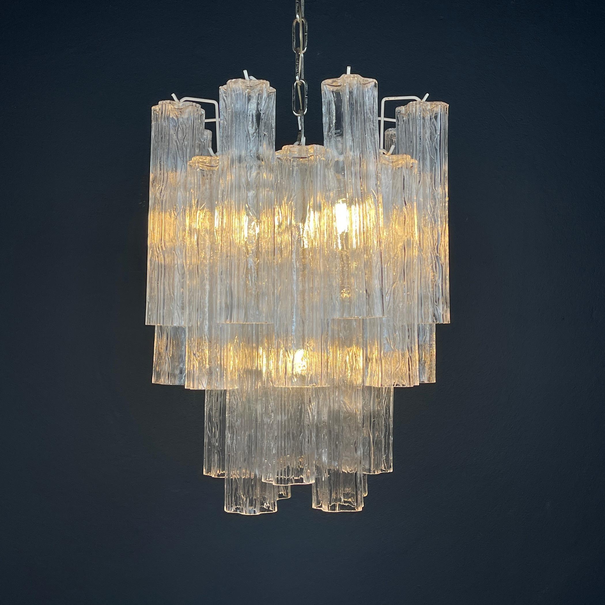 Vintage murano chandelier Tronchi by Toni Zuccheri for Venini Italy 1960s  For Sale 7