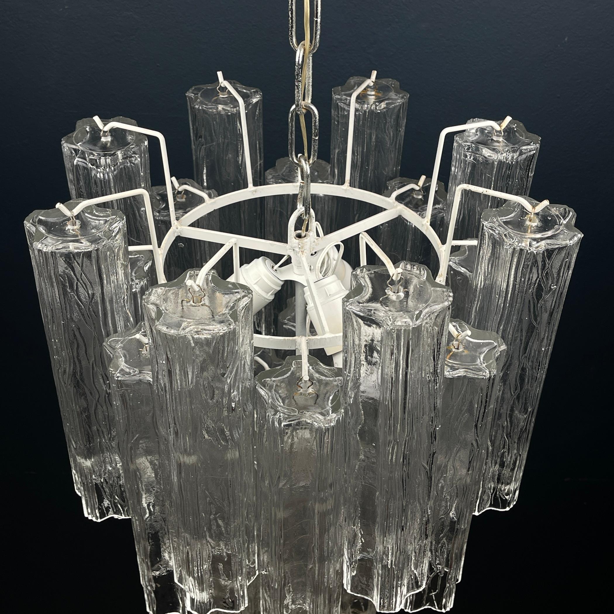 Vintage murano chandelier Tronchi by Toni Zuccheri for Venini Italy 1960s  For Sale 8