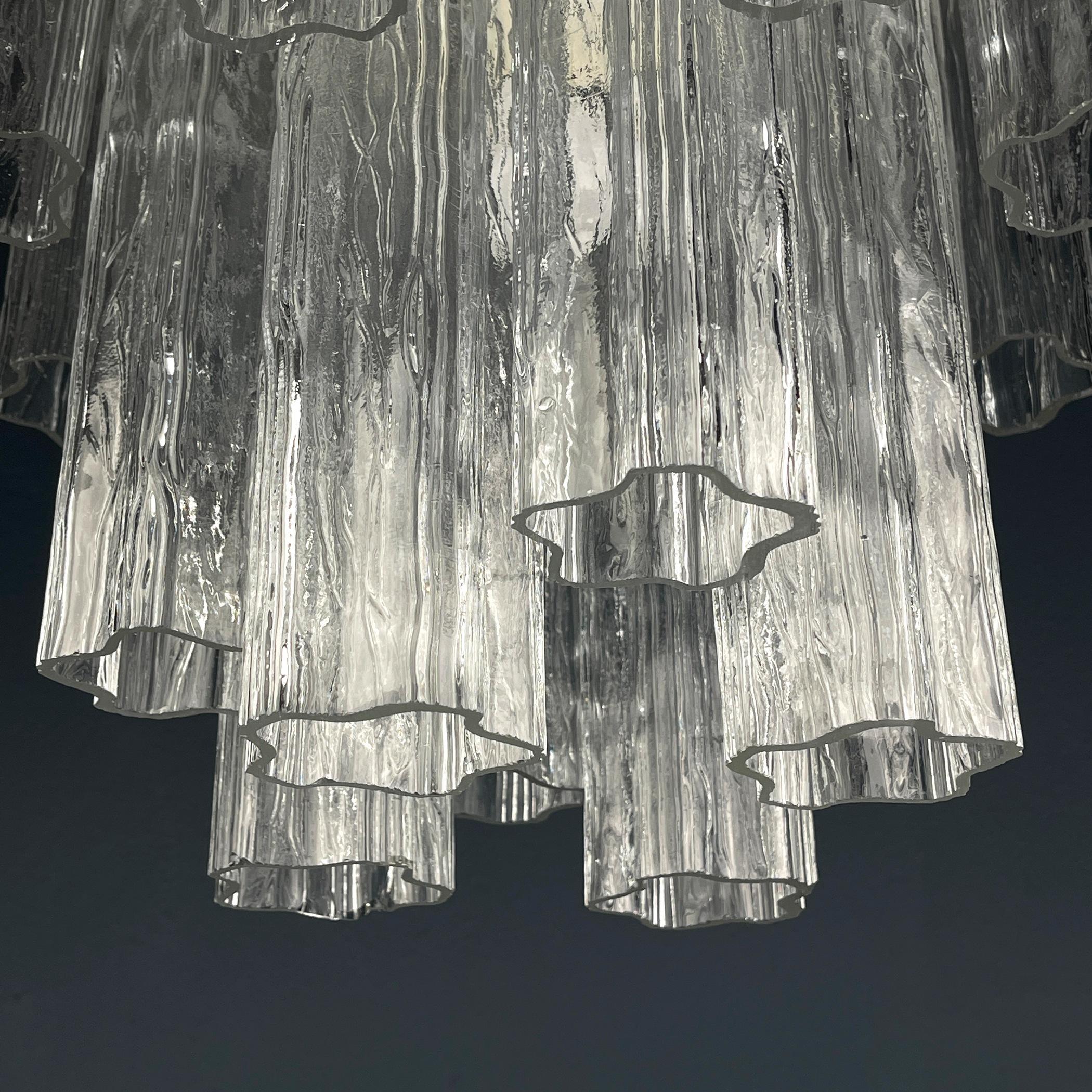 Vintage murano chandelier Tronchi by Toni Zuccheri for Venini Italy 1960s  For Sale 10
