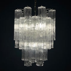 Vintage murano chandelier Tronchi by Toni Zuccheri for Venini Italy 1960s