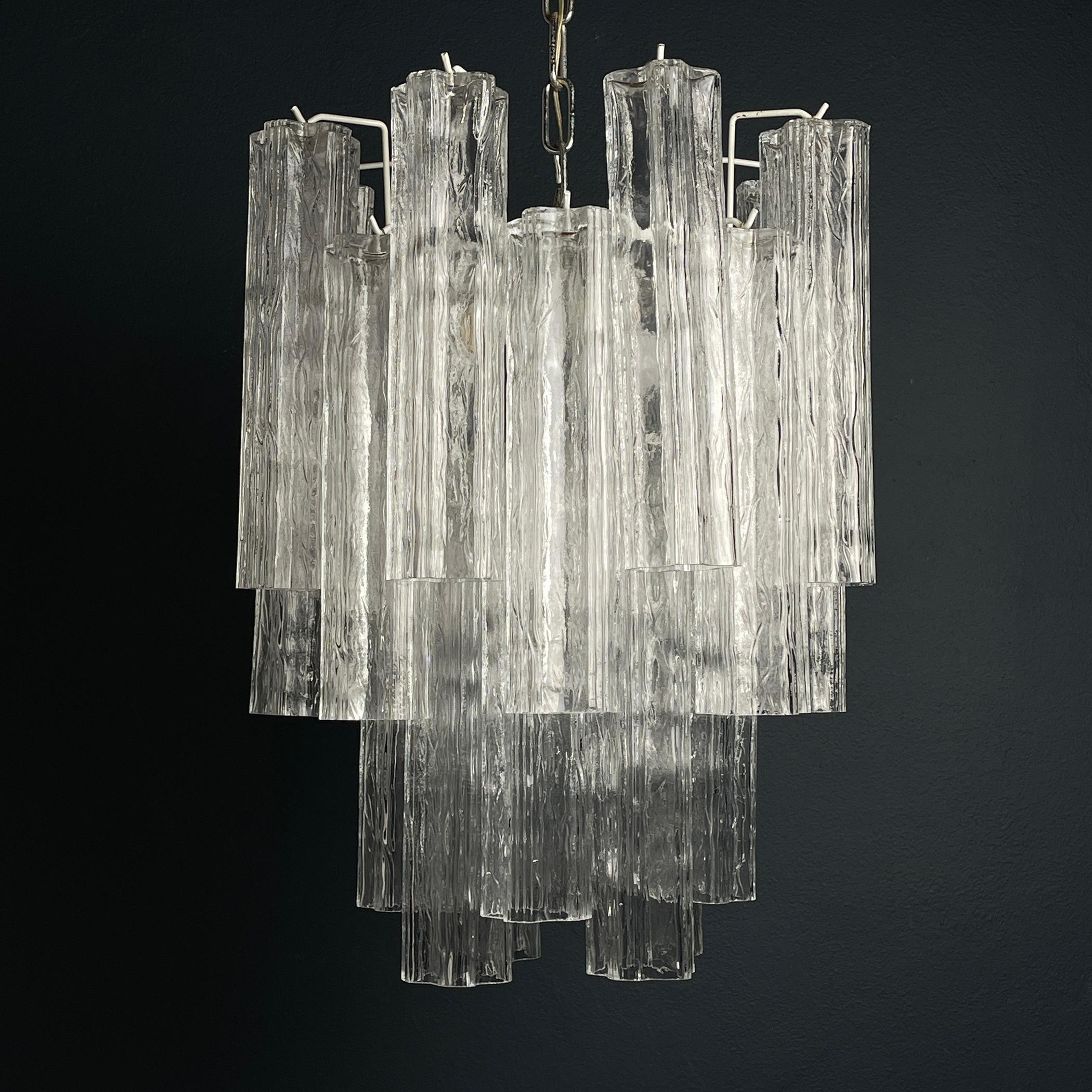 Vintage murano chandelier Tronchi by Toni Zuccheri for Venini Italy 1960s  In Good Condition For Sale In Miklavž Pri Taboru, SI
