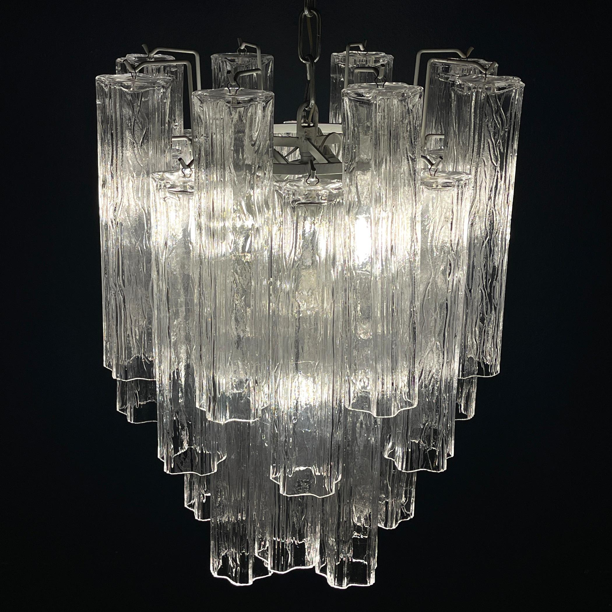 Vintage murano chandelier Tronchi by Toni Zuccheri for Venini Italy 1960s  For Sale 1
