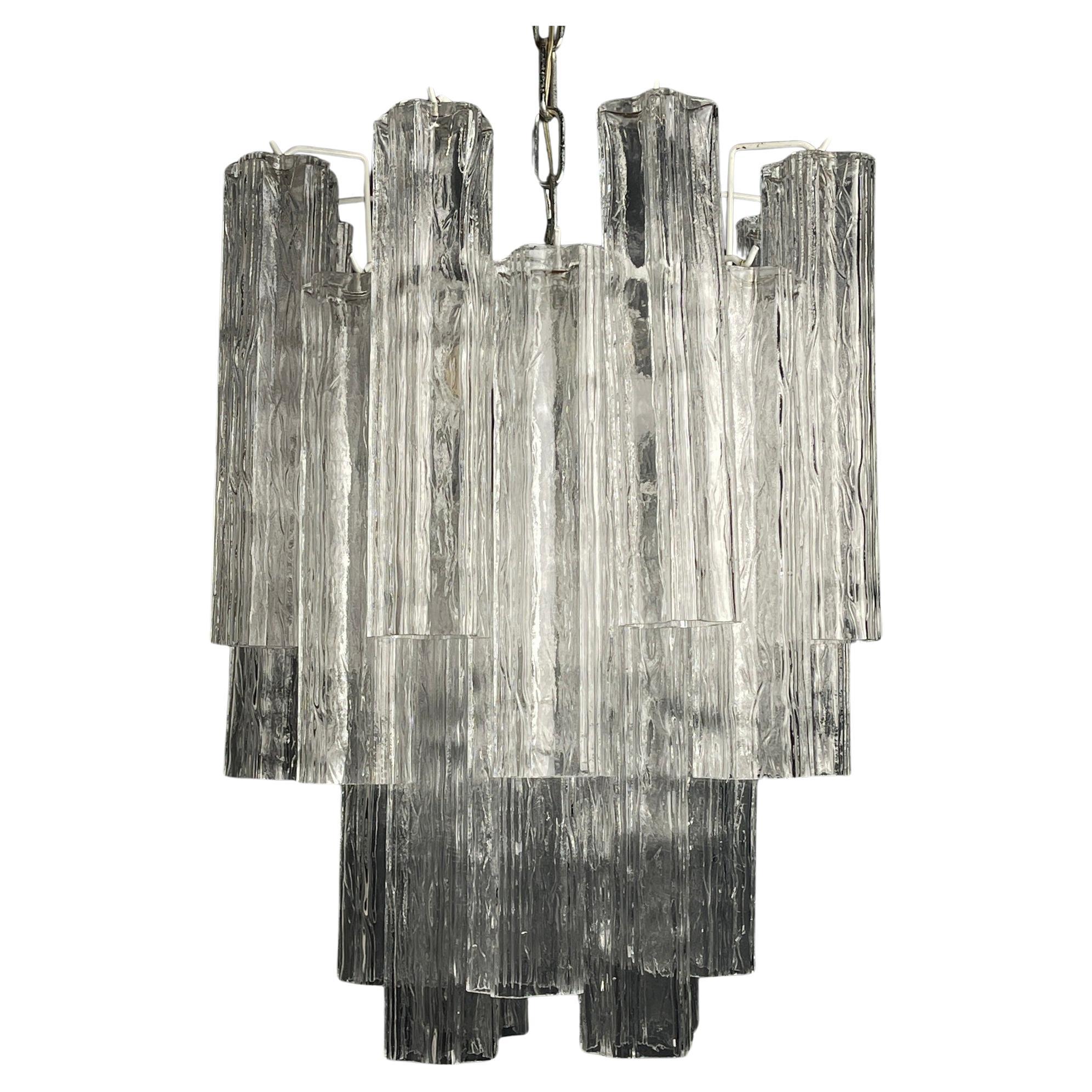 Vintage murano chandelier Tronchi by Toni Zuccheri for Venini Italy 1960s  For Sale