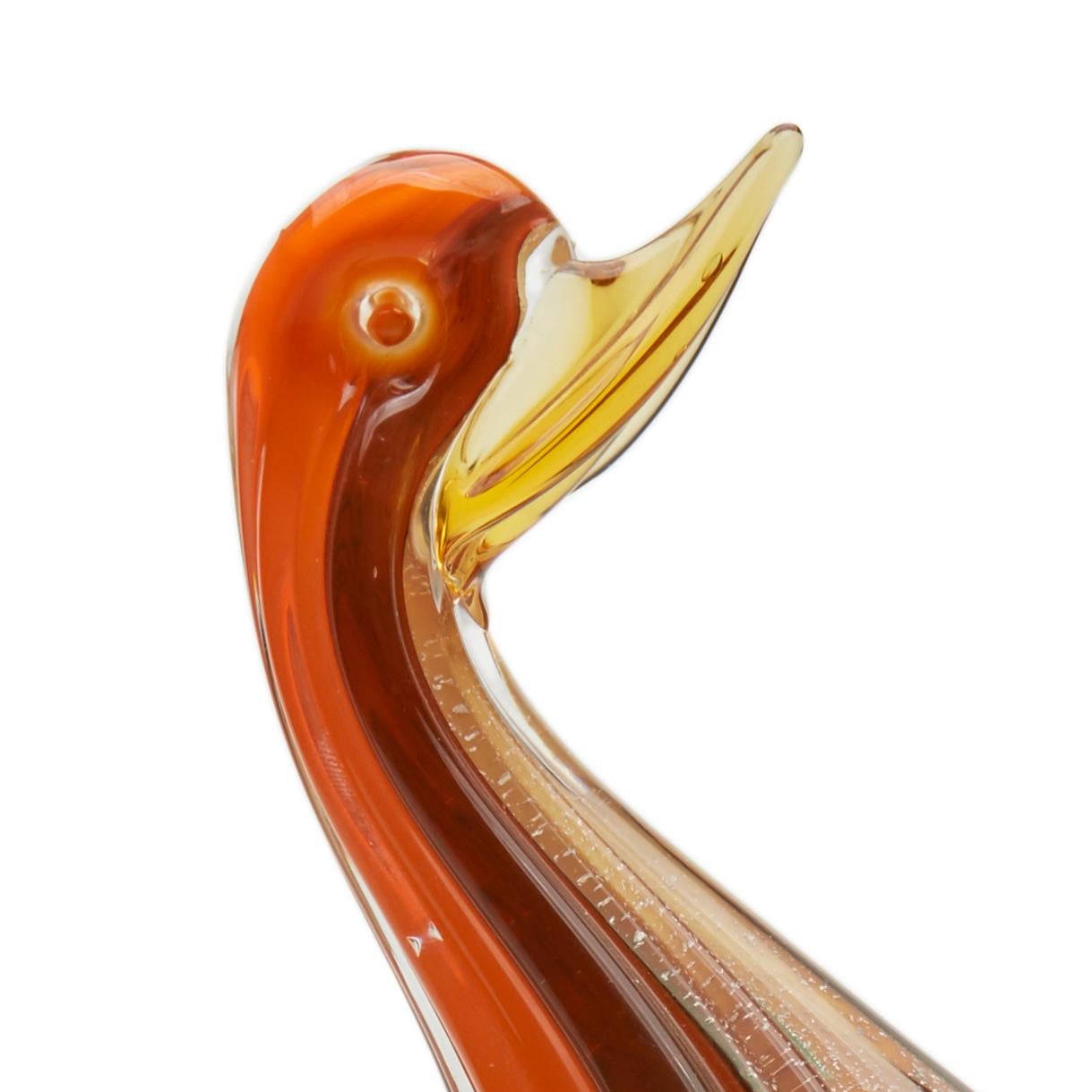 Blown Glass Vintage Murano Coloured Glass Bird For Sale