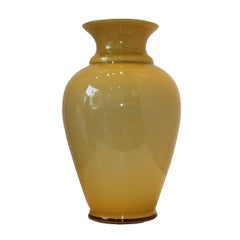 Vintage Murano Contrasting Mustard Vase