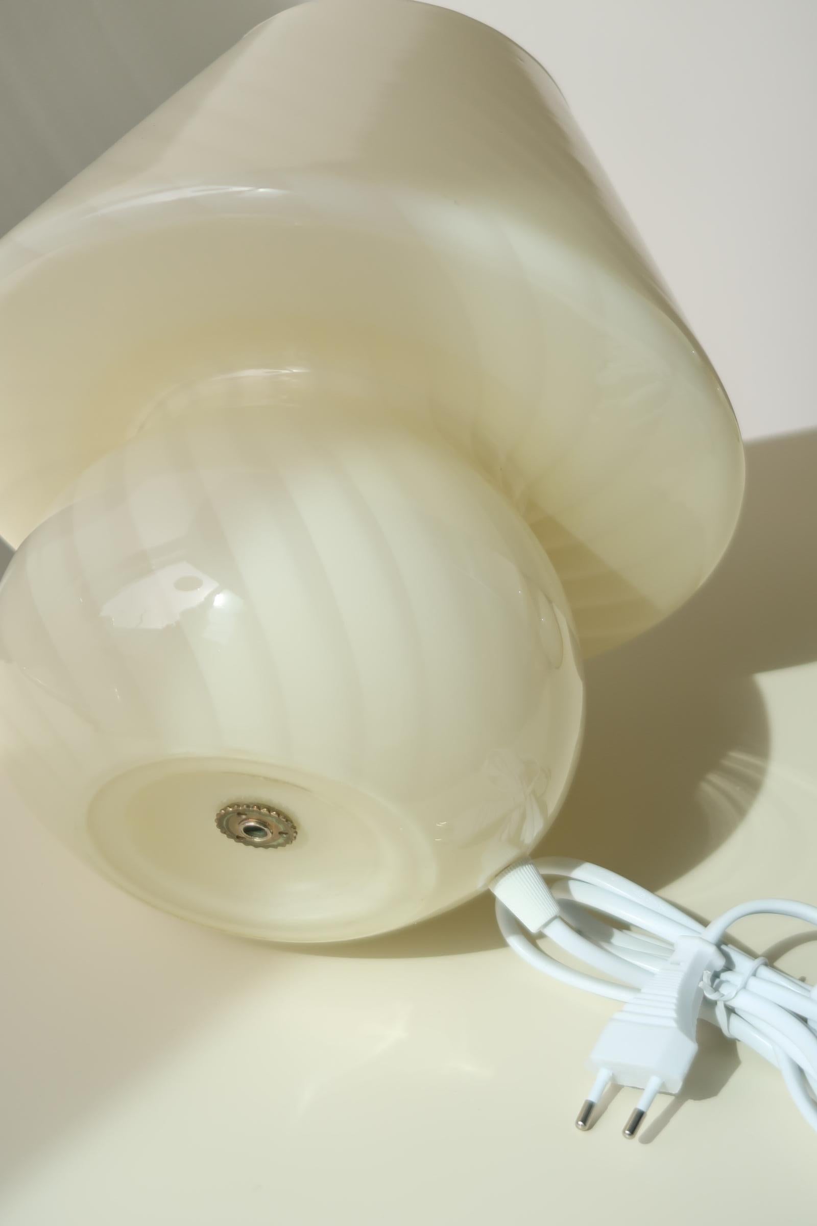 cream mushroom lamp