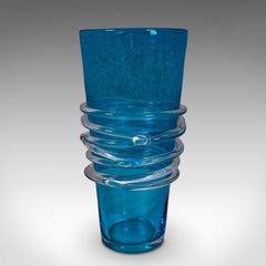 Vintage Murano Display Vase, Italian, Art Glass, Flower Sleeve, Decorative Pot