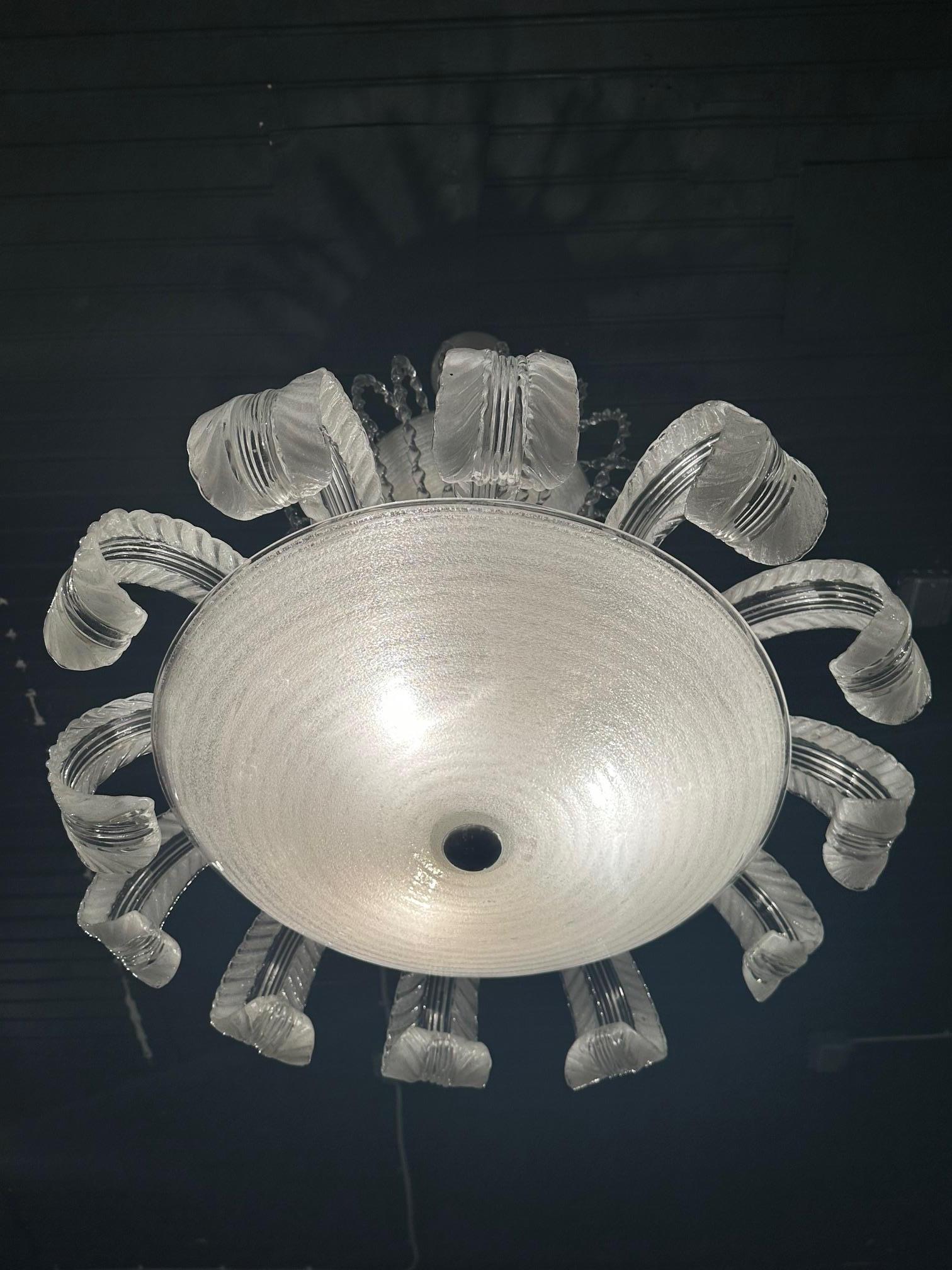 Lampadario d'epoca di Murano squisito e raro in vendita 7