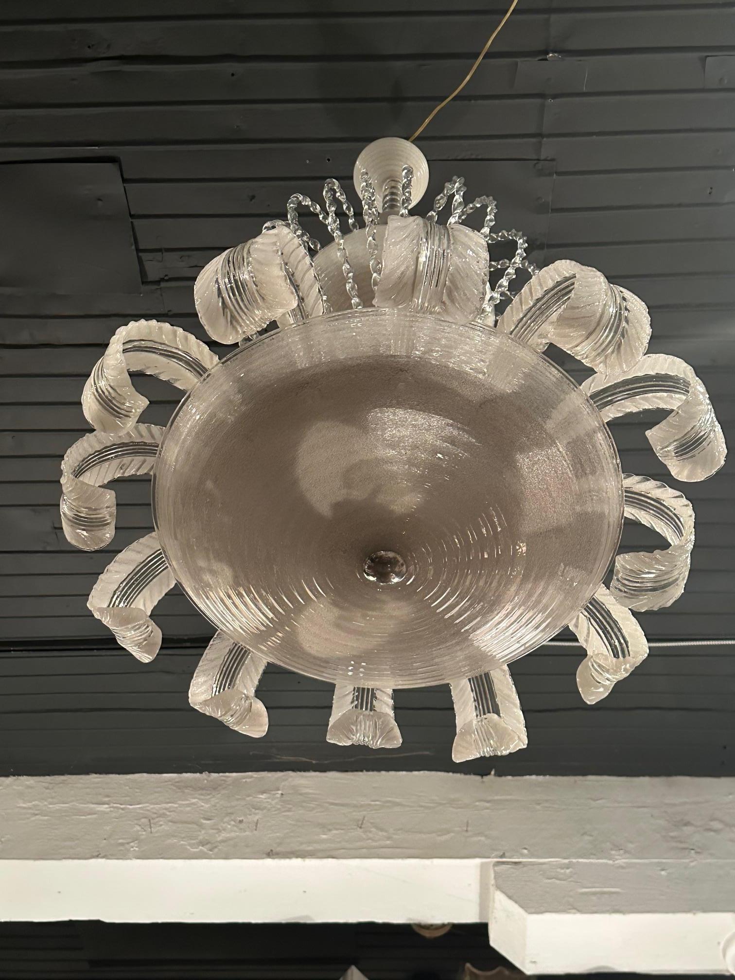Italiano Lampadario d'epoca di Murano squisito e raro in vendita