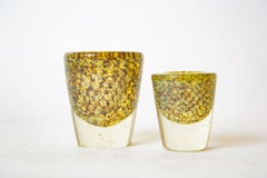 Vintage Murano Flavio Poli Small Glass Vases, Vessels or Serving Pieces Pair Of