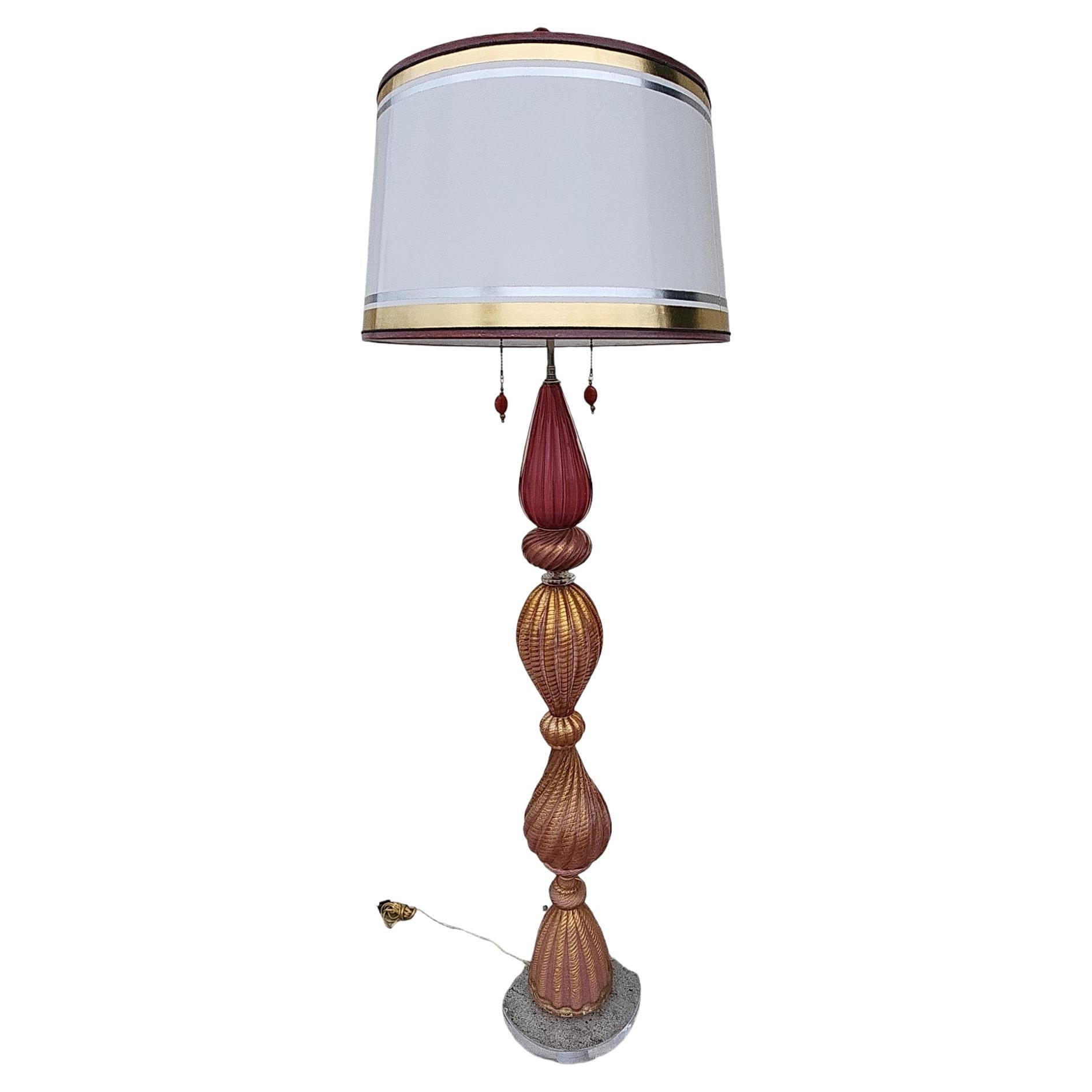 Vintage Murano Floor Lamp For Sale