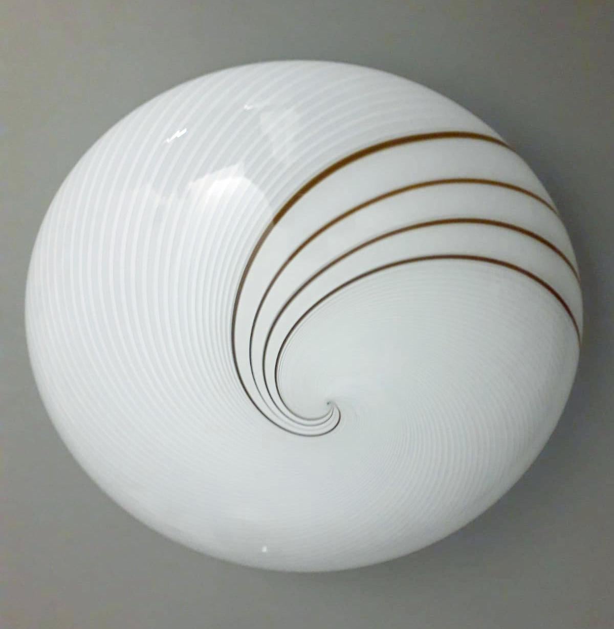 Mid-Century Modern Vintage Murano Flush Mount / Sconce, 2 Available