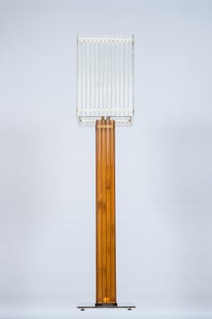 Vintage Murano Gallery Amber Tronchi Glass Floor Lamp, 1990s