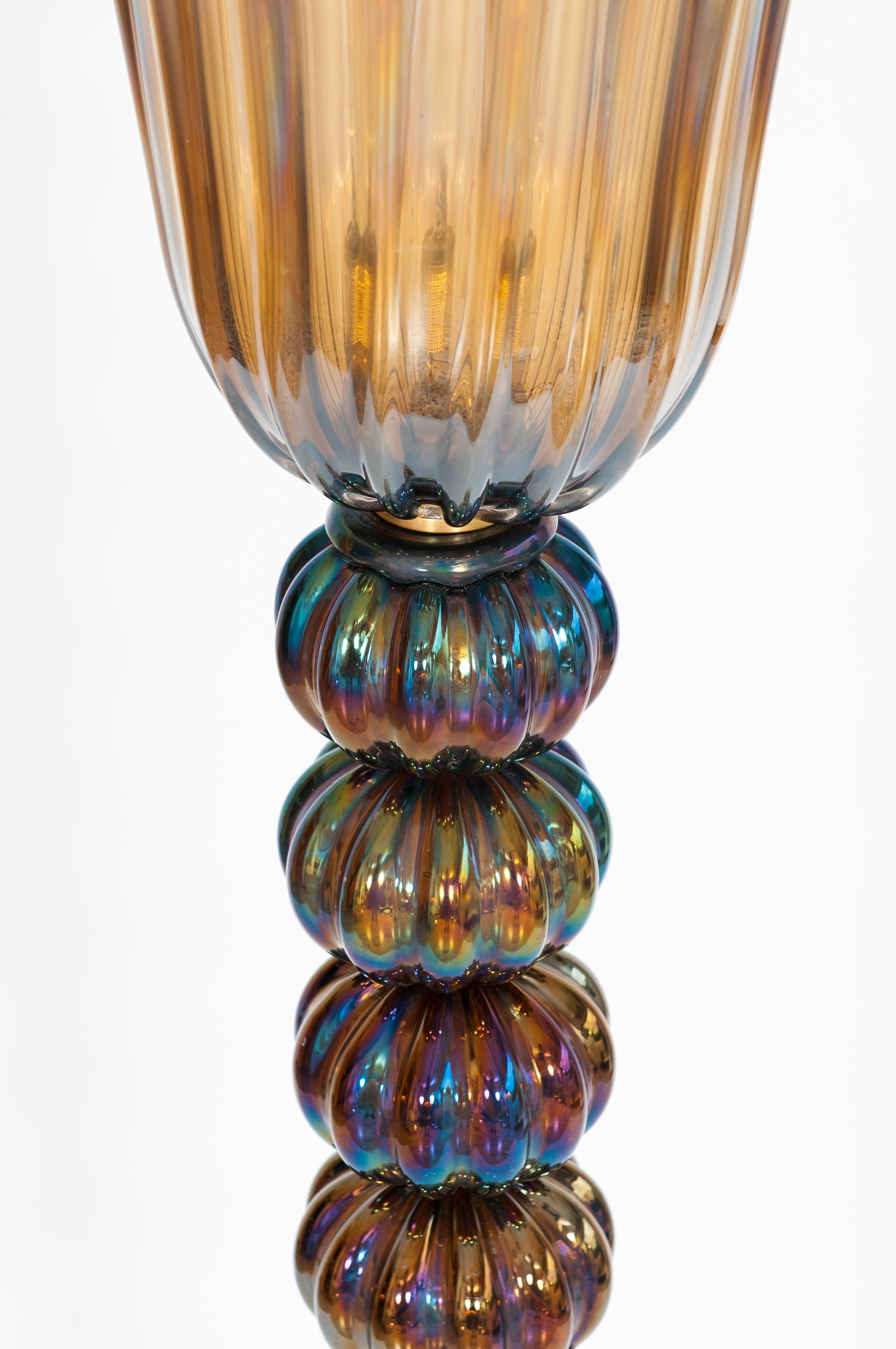 Vintage Murano Gallery Schillernde organische moderne Stehlampe, 1980er Jahre im Angebot 3