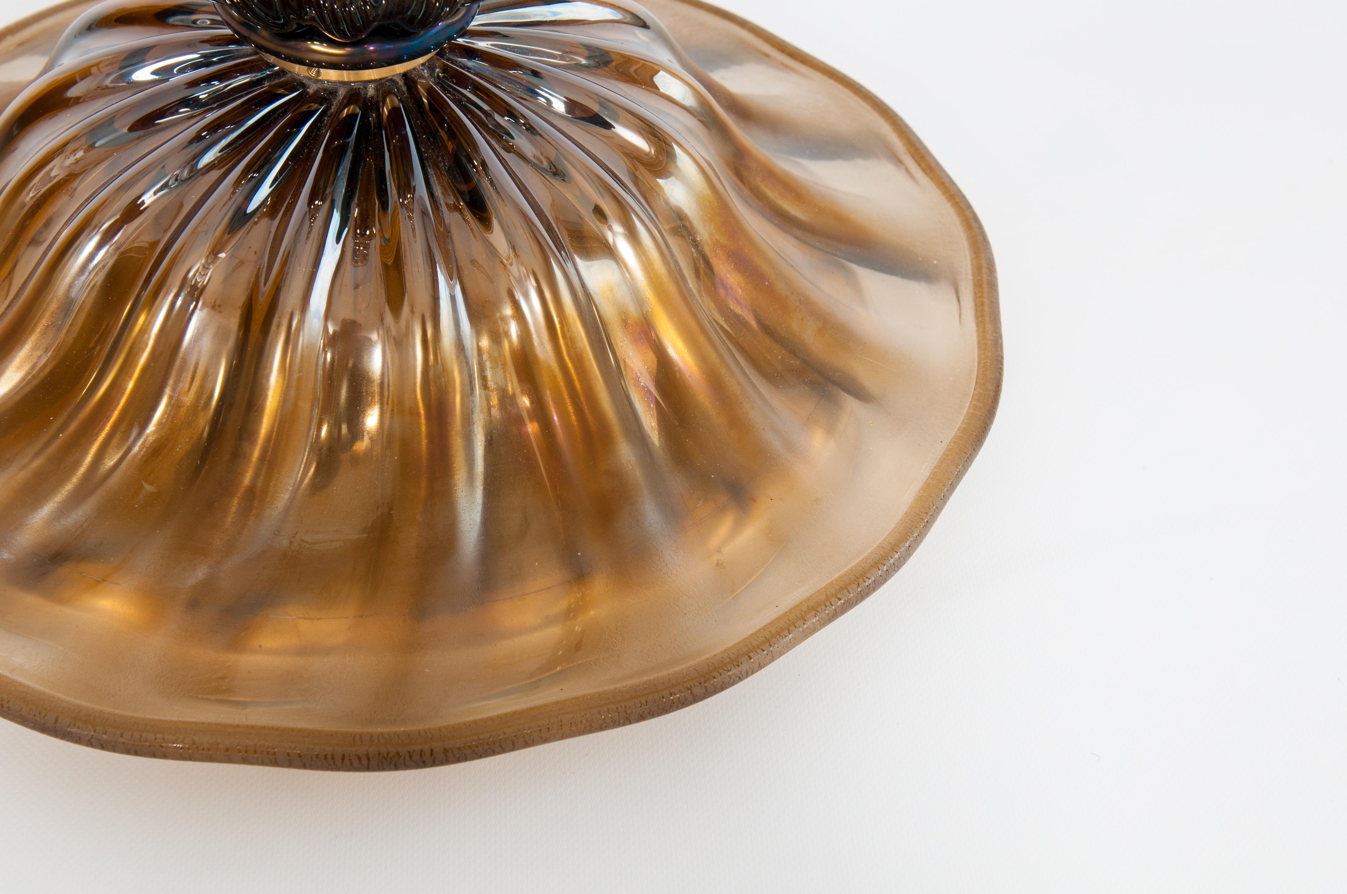 Vintage Murano Gallery Schillernde organische moderne Stehlampe, 1980er Jahre (Handgefertigt) im Angebot