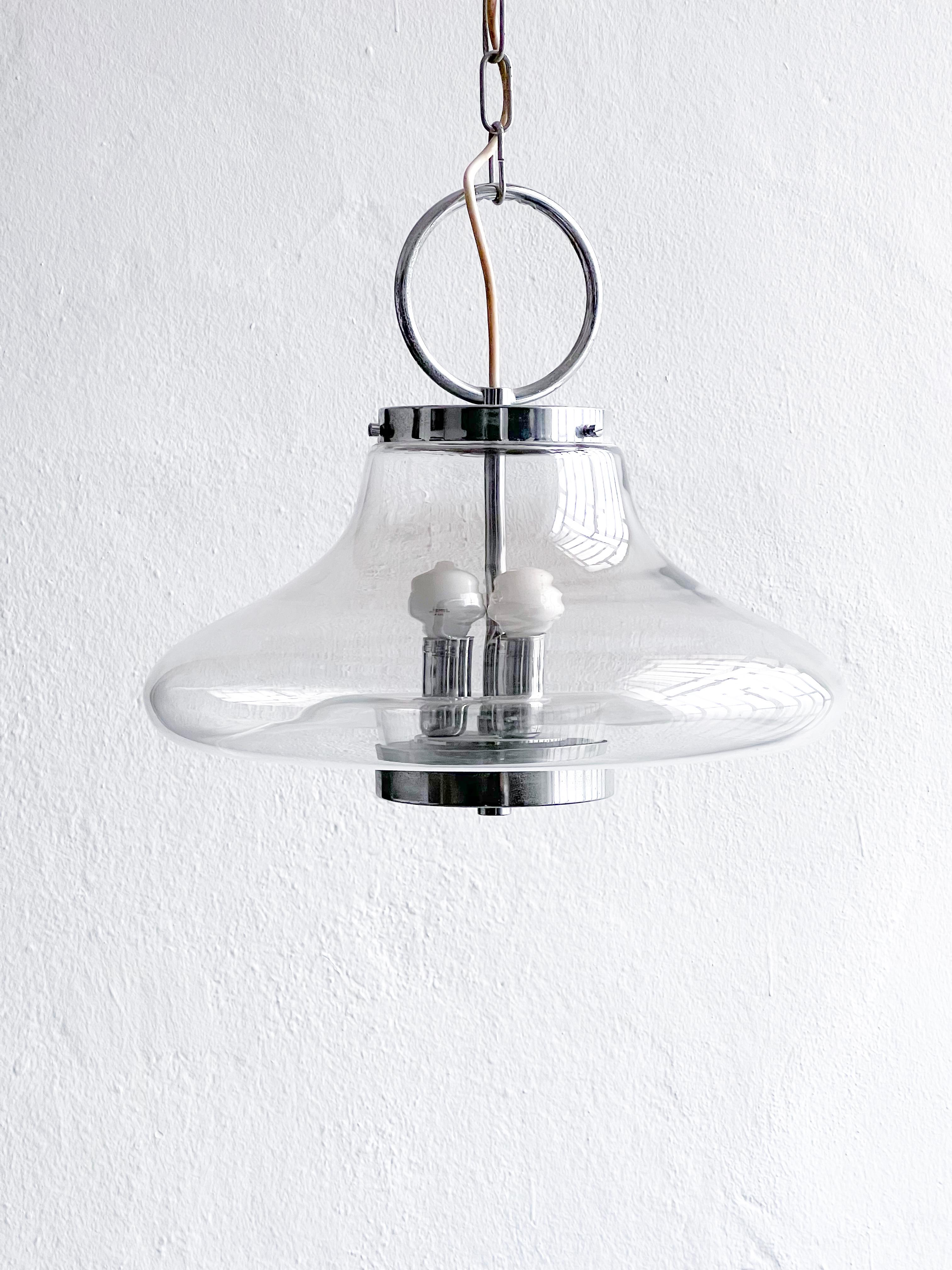 Fin du 20e siècle Lustre d'appoint en verre de Murano vintage, style Nason Mazzega de l'ère de l'ère spatiale en vente