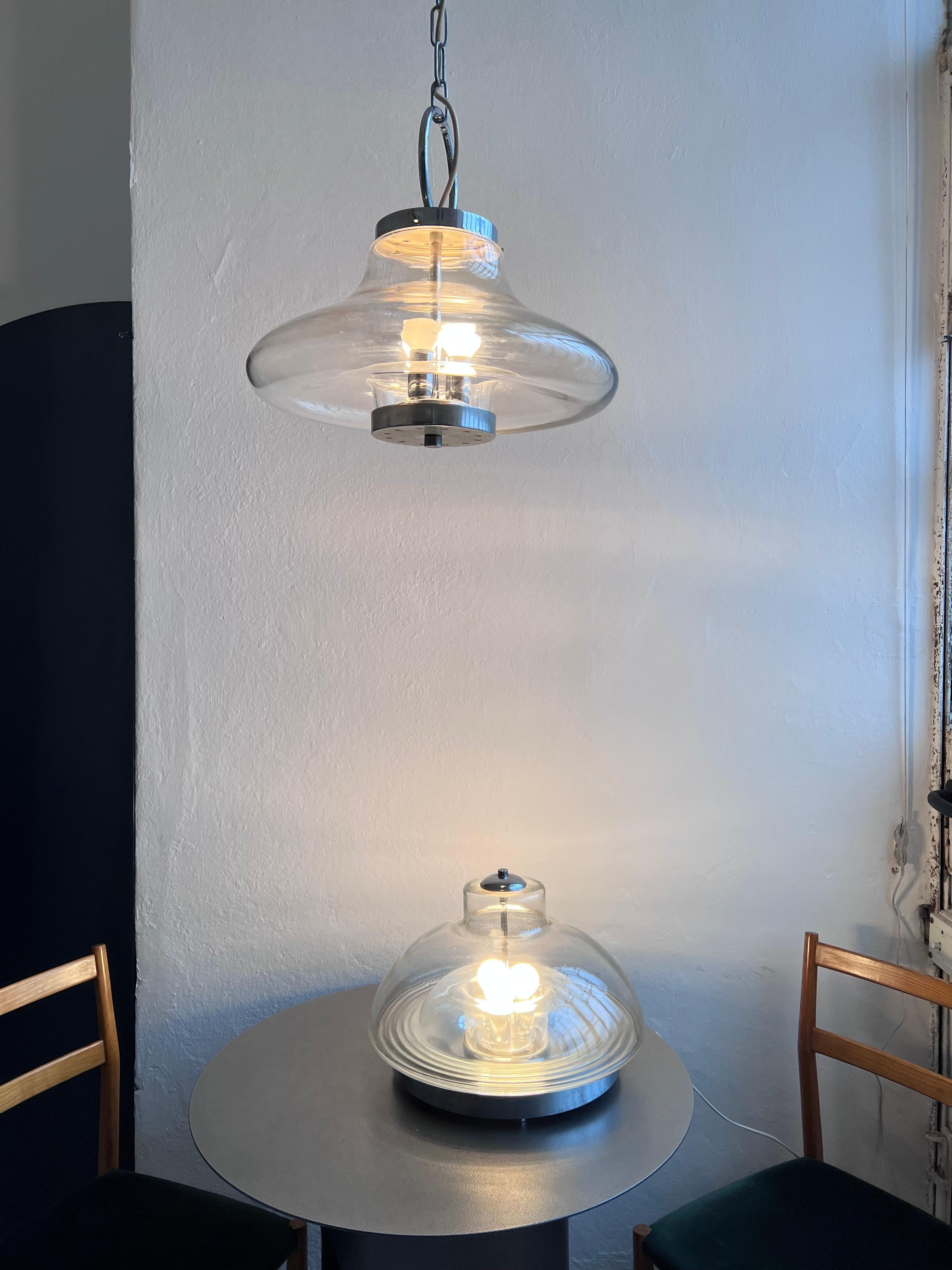 Lustre d'appoint en verre de Murano vintage, style Nason Mazzega de l'ère de l'ère spatiale en vente 1
