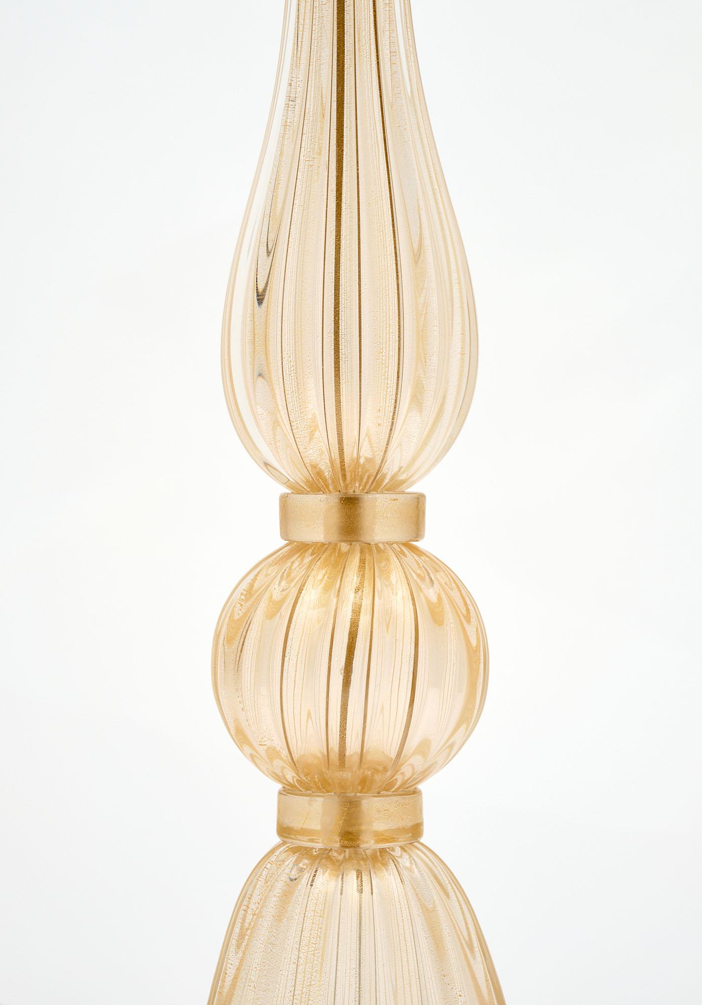 Late 20th Century Vintage Murano Glass Avventurina Lamps