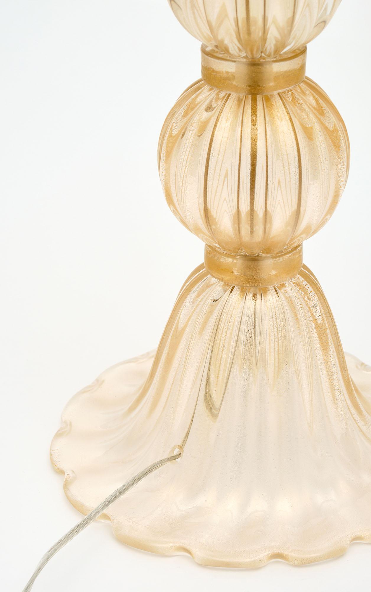 Vintage Murano Glass Avventurina Lamps 3