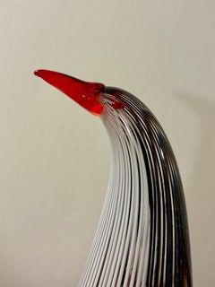 Vintage Murano Glass Bird Sculpture, Attributed to Dino Martens