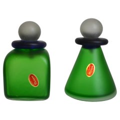 Bouteilles vintage en verre de Murano, lot de 2