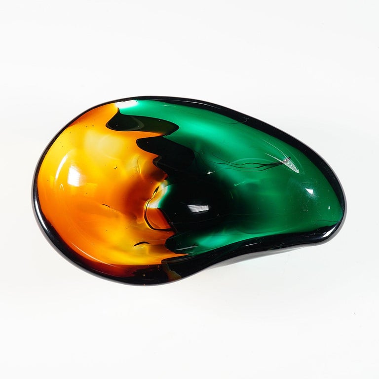Vintage Murano Glass Bowl by Salviati and C. circa 1960 For Sale at