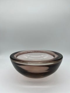 Vintage Murano glass bowl, Coffee table accent , Bookcase, light violet color