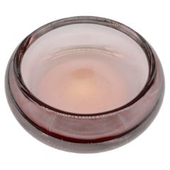 Vintage Murano glass bowl, Coffee table accent , Bookcase, vibrant deep orange