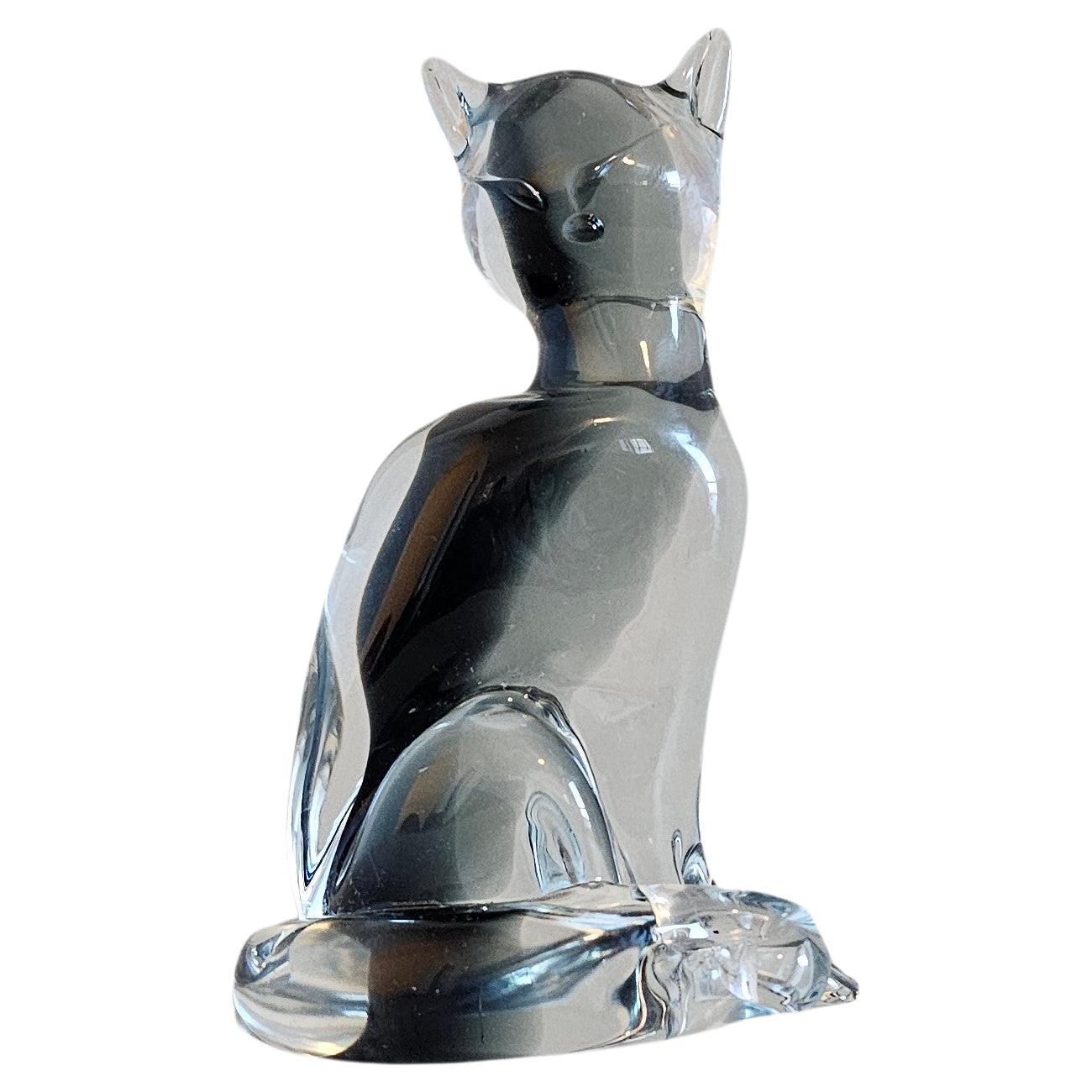 Figurine de chat vintage en verre de Murano par Carlo Moretti 