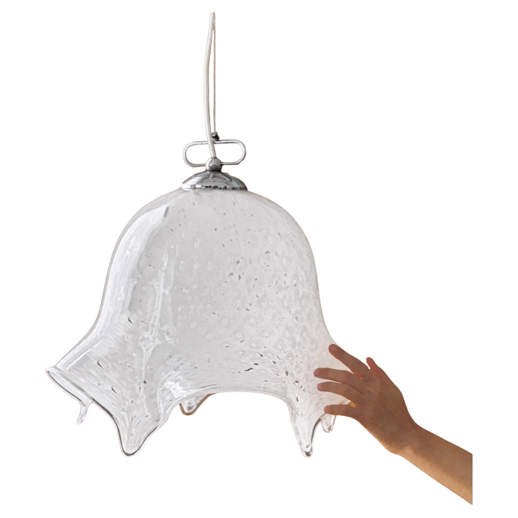 Lámpara de techo vintage de cristal de Murano de Leola, años 60 en venta