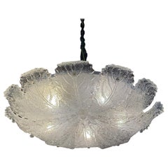 Vintage Murano Glass Ceiling Mount Chandelier