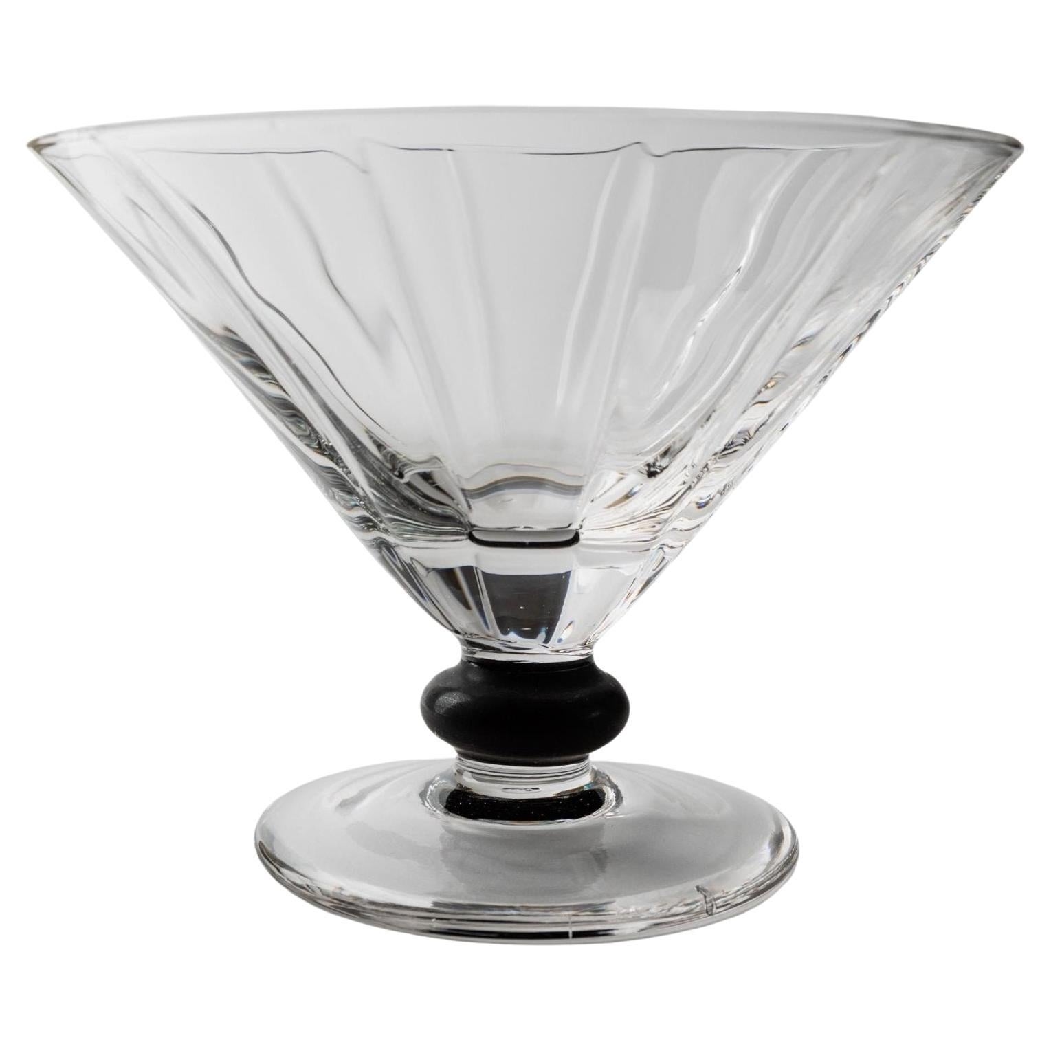 Vintage Murano Glass Centerpiece Bowl, Pedestal - Classic Design Italy, 1970s