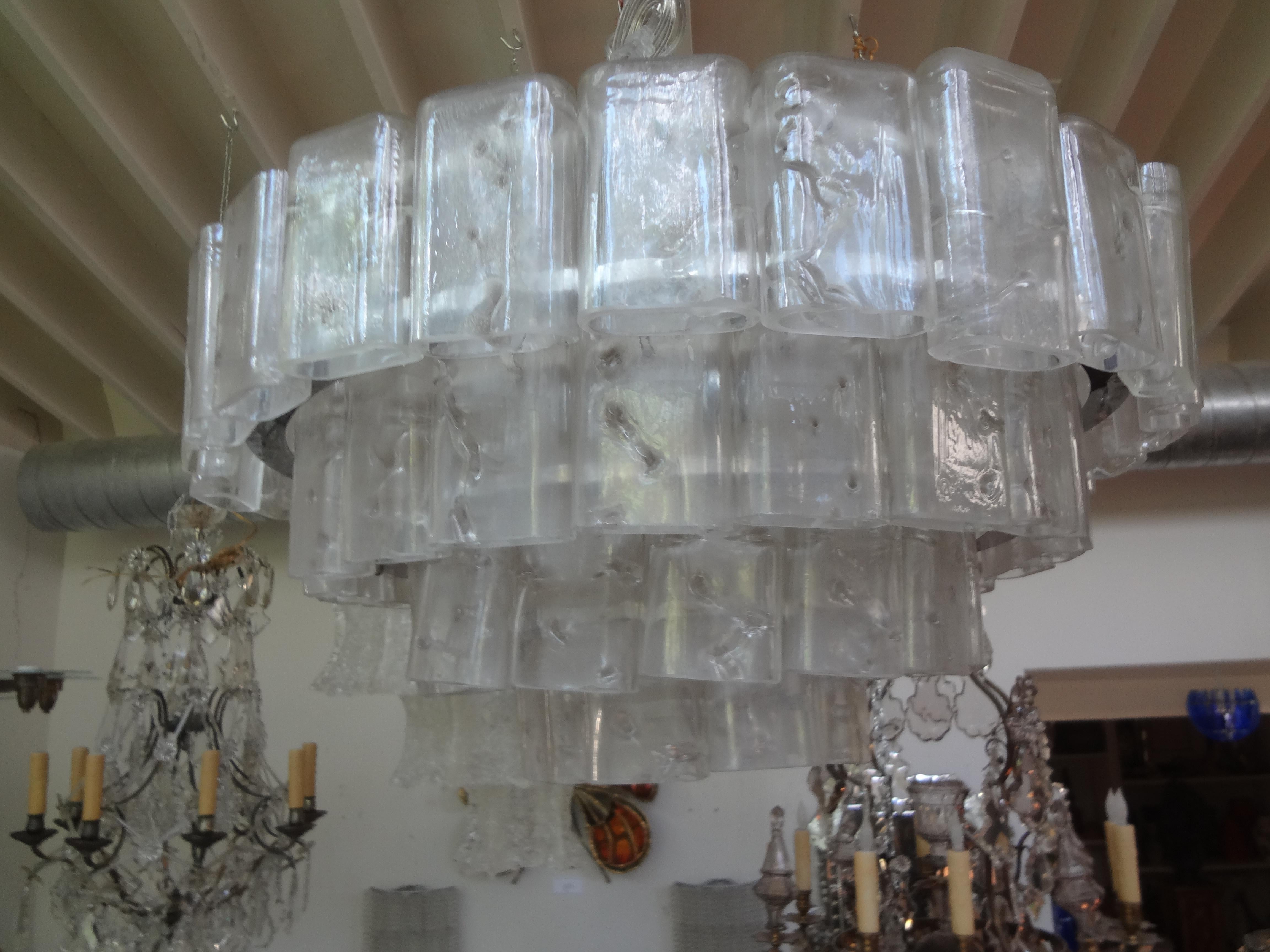 Vintage Murano Glass Chandelier by Carlo Nason for Mazzega In Good Condition For Sale In Houston, TX