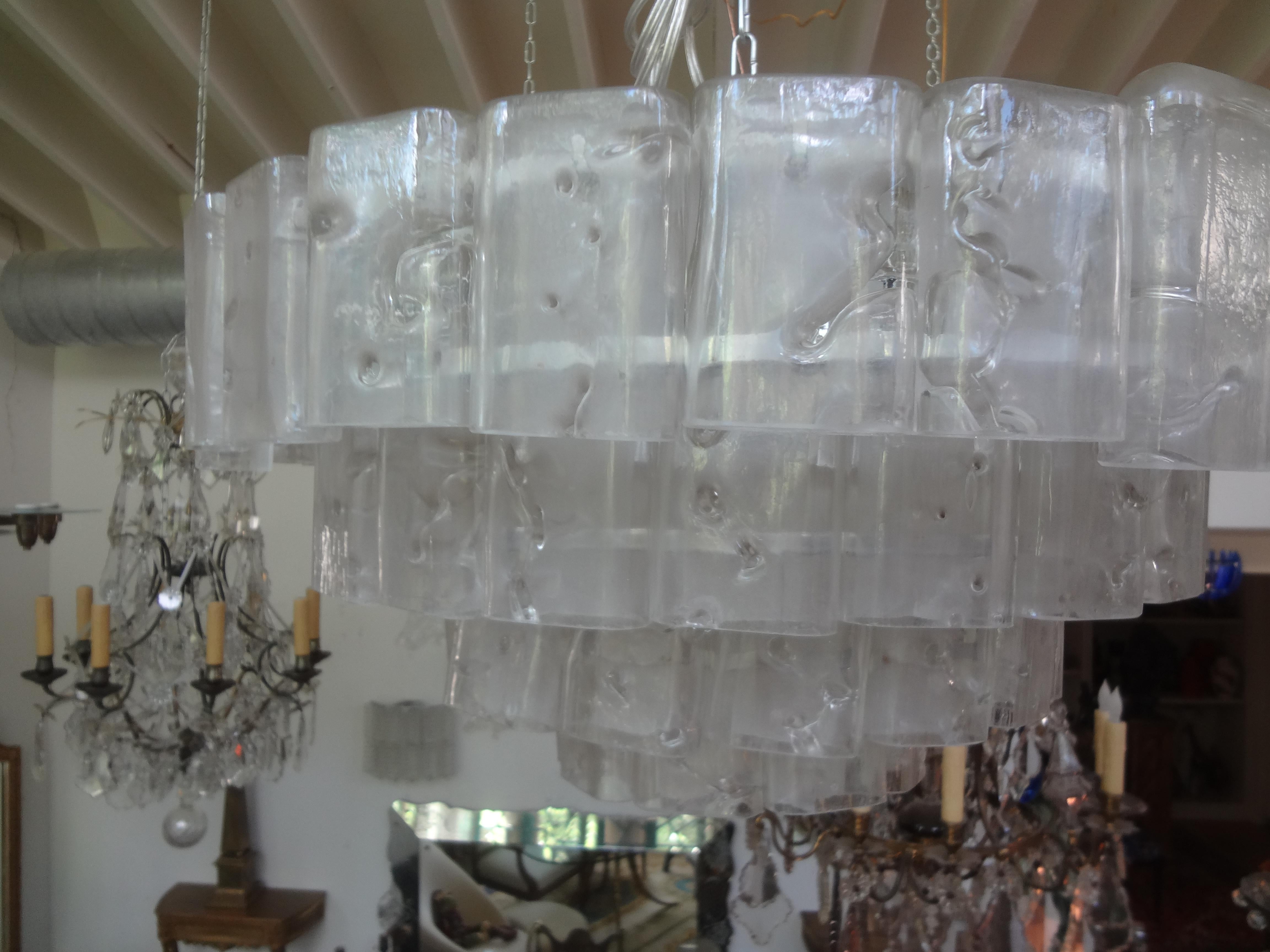 Vintage Murano Glass Chandelier by Carlo Nason for Mazzega For Sale 1