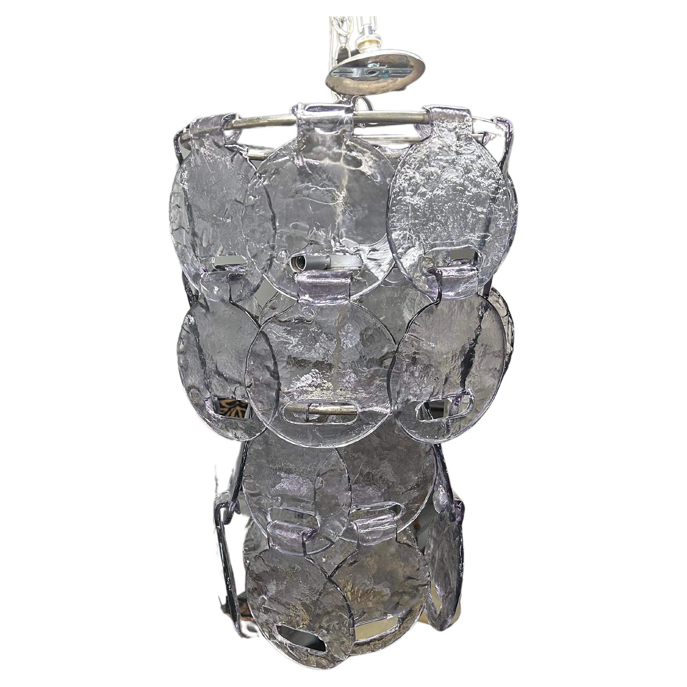 Vintage Murano Glass Chandelier By Carlo Nason For Mazzega For Sale 2