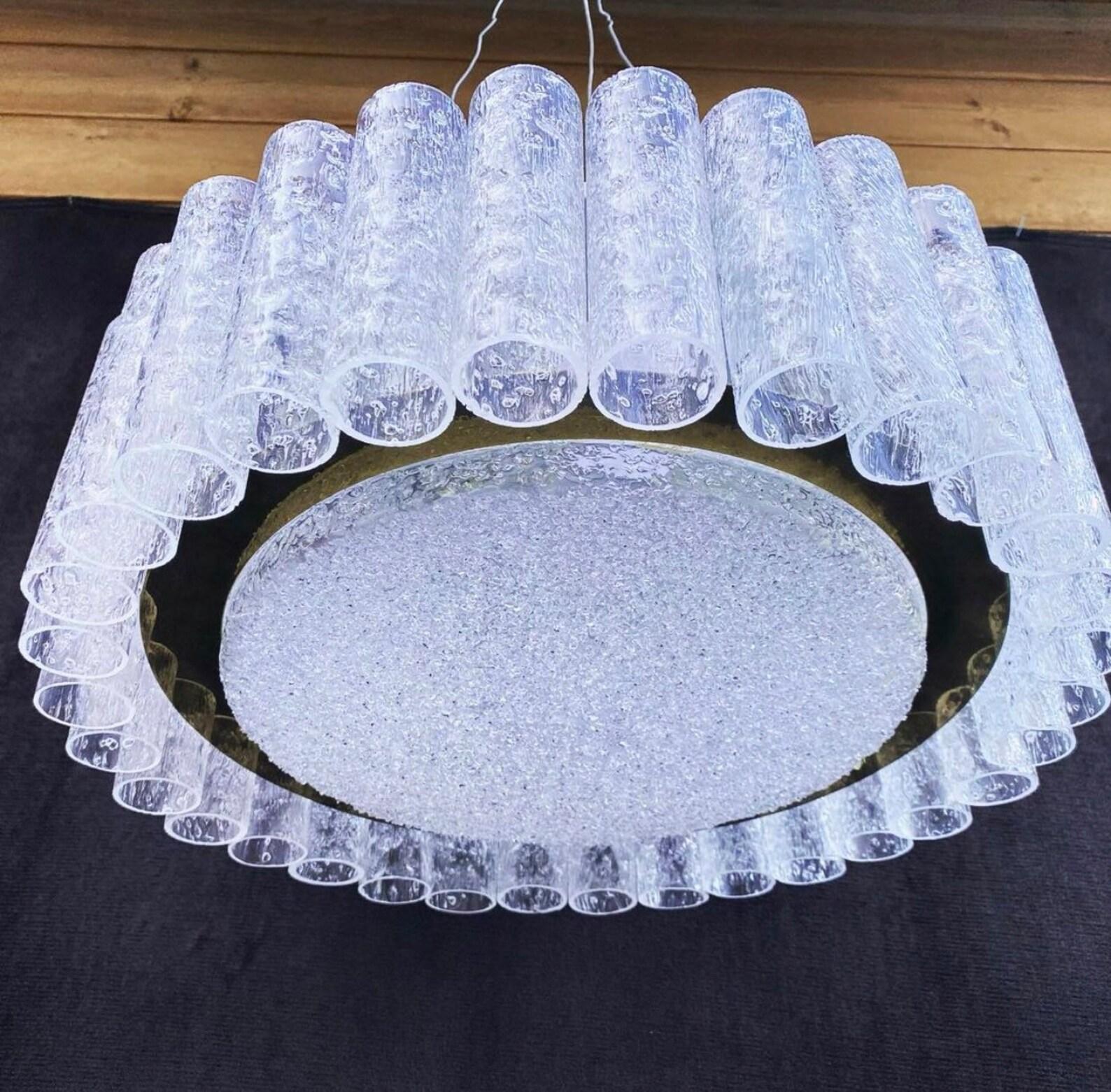 Mid-Century Modern Vintage Murano Glass Chandelier by Doria Leuchten, Germany, 1960s For Sale