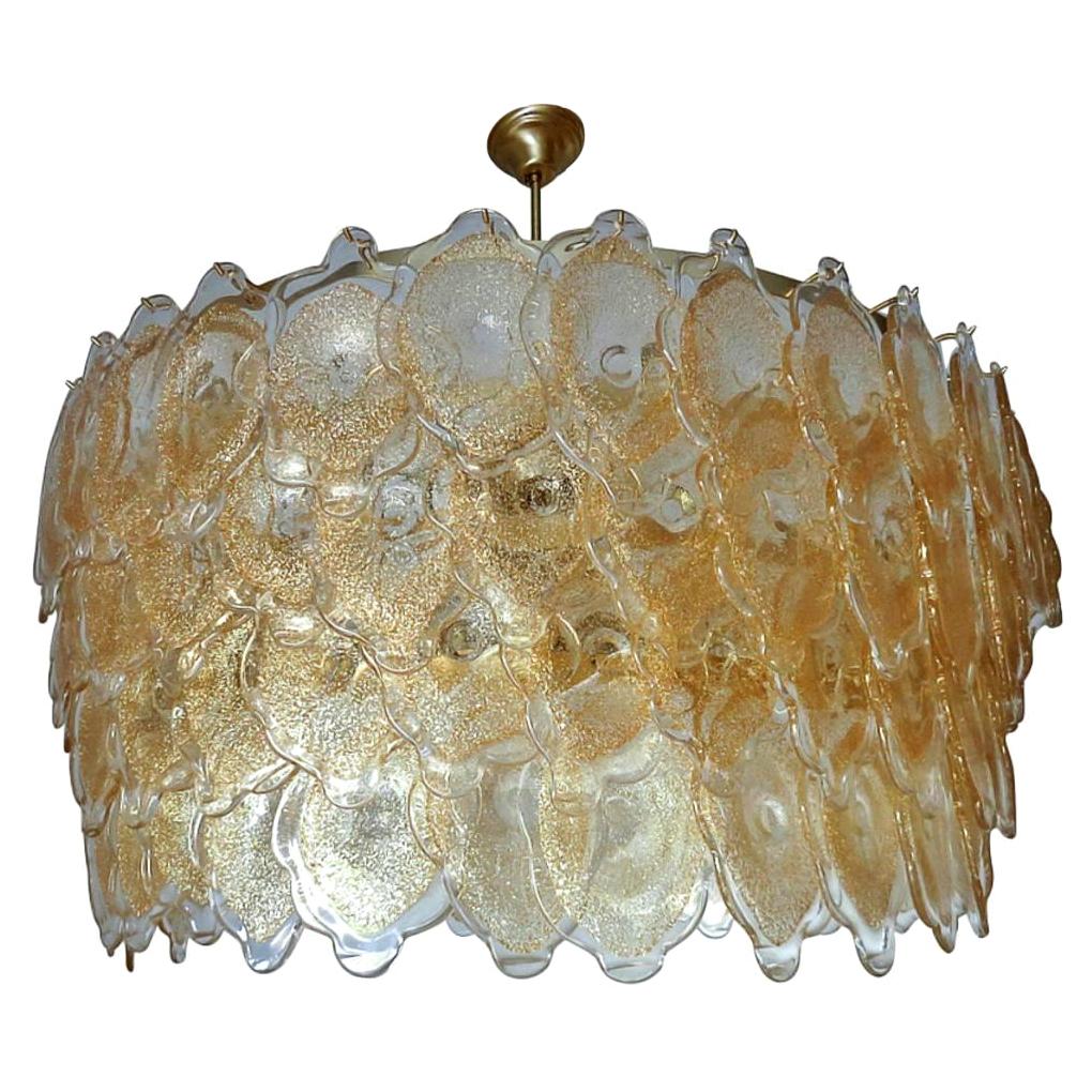 Vintage Murano Glass Chandelier by Mazzega, 1960s