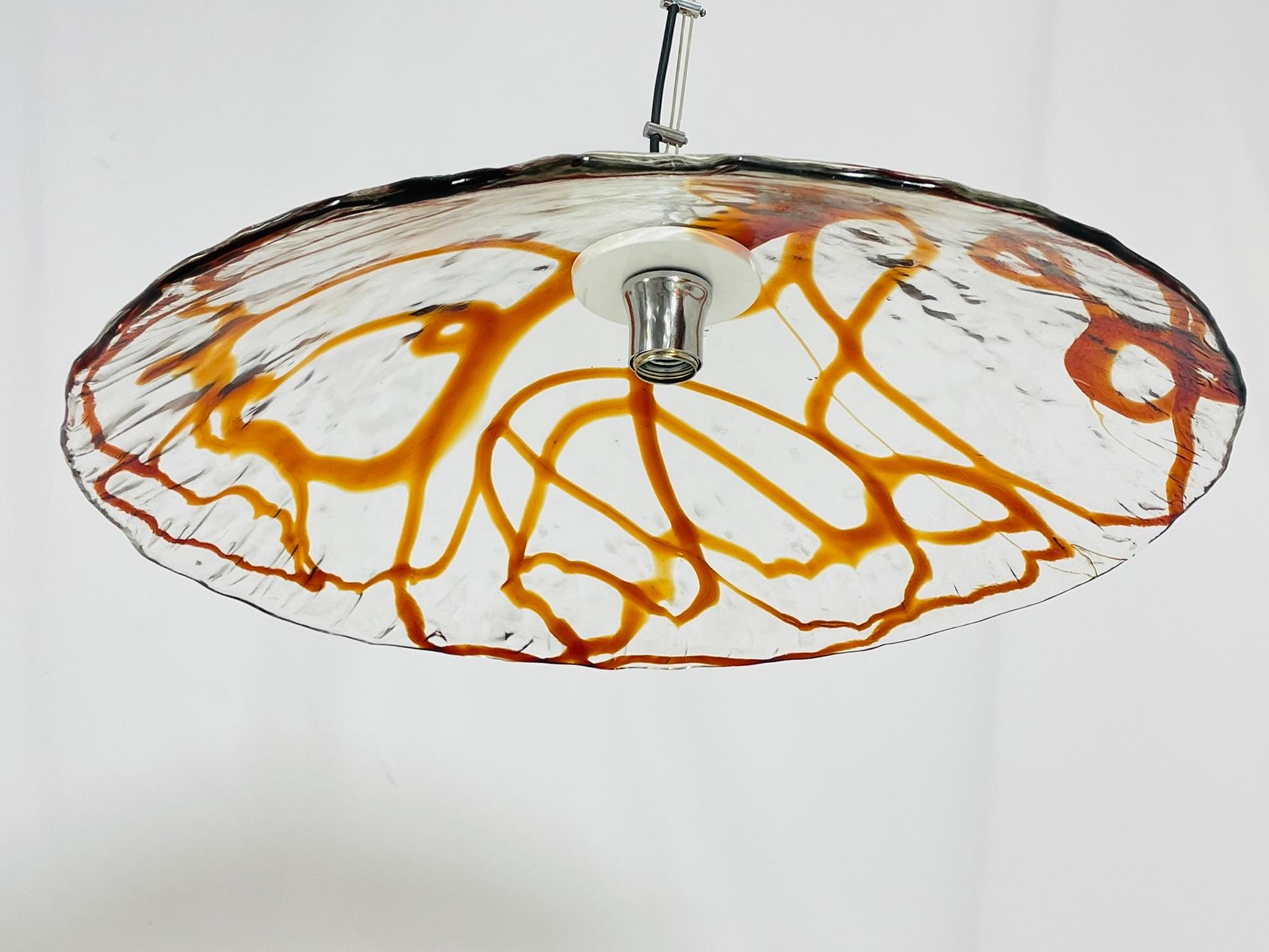 Vintage Murano Glas Kronleuchter von Mazzega, Italien 1960er Jahre (Italienisch) im Angebot