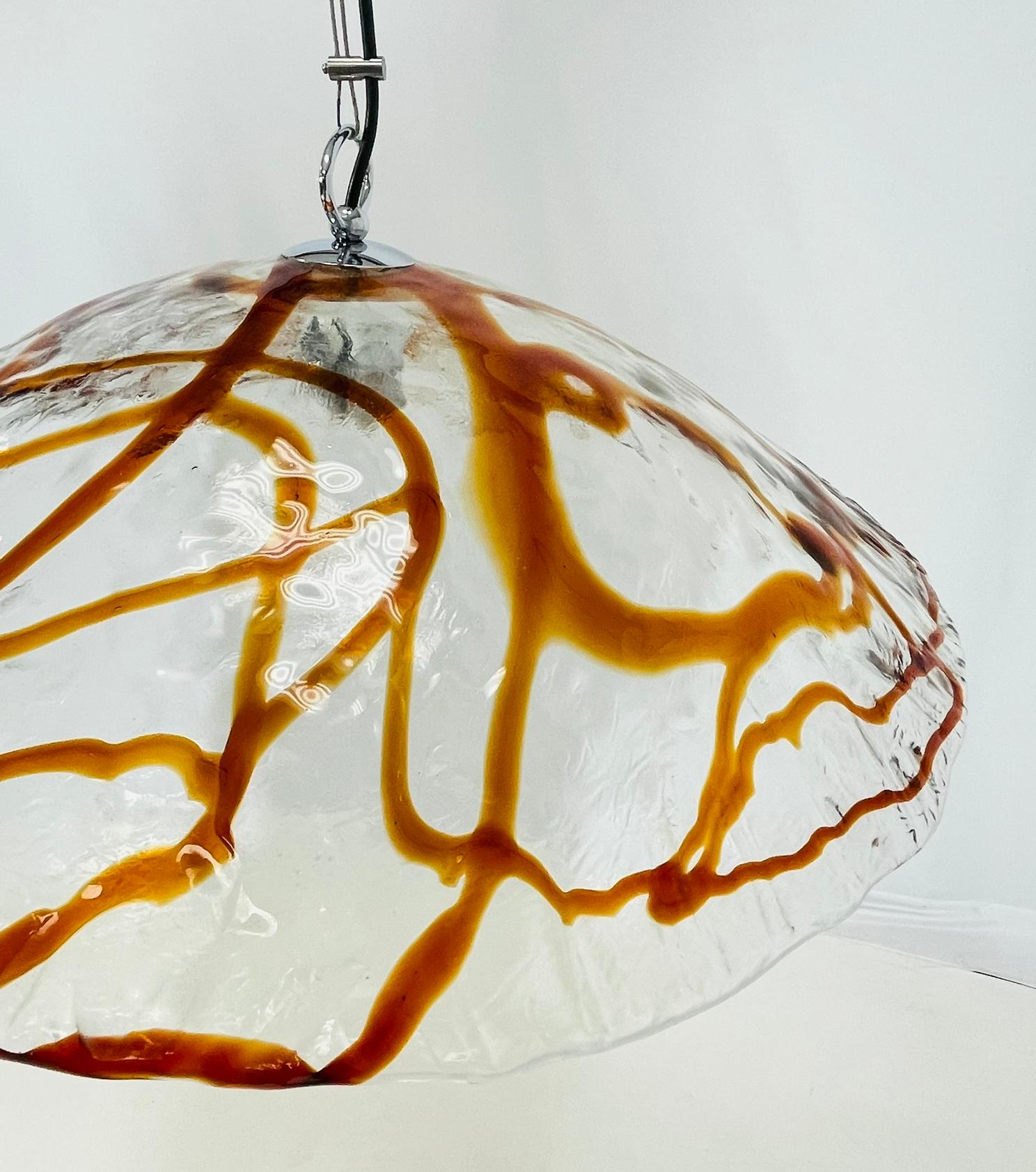 Vintage Murano Glas Kronleuchter von Mazzega, Italien 1960er Jahre im Zustand „Gut“ im Angebot in Los Angeles, CA