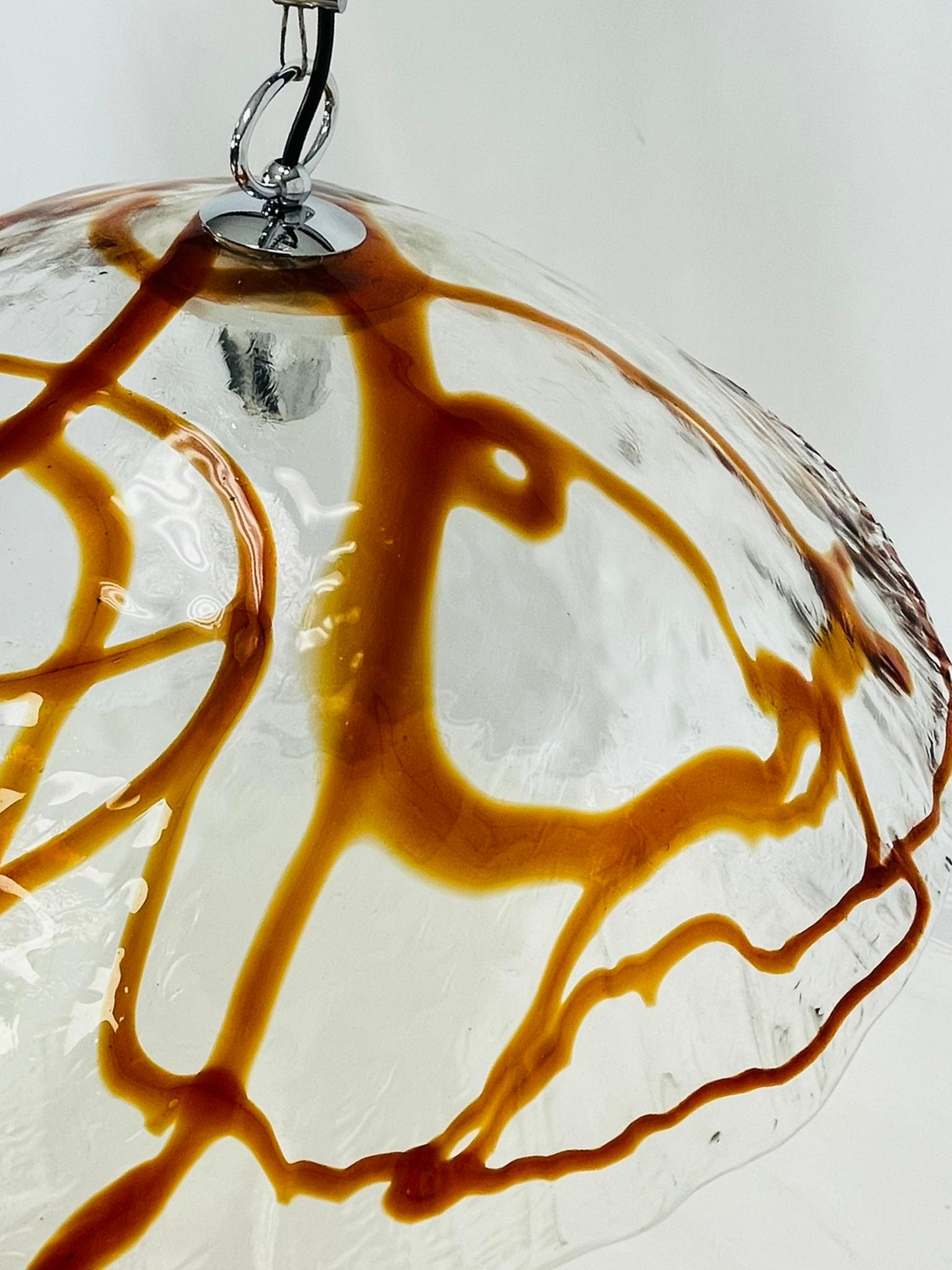 Vintage Murano Glas Kronleuchter von Mazzega, Italien 1960er Jahre (Mitte des 20. Jahrhunderts) im Angebot