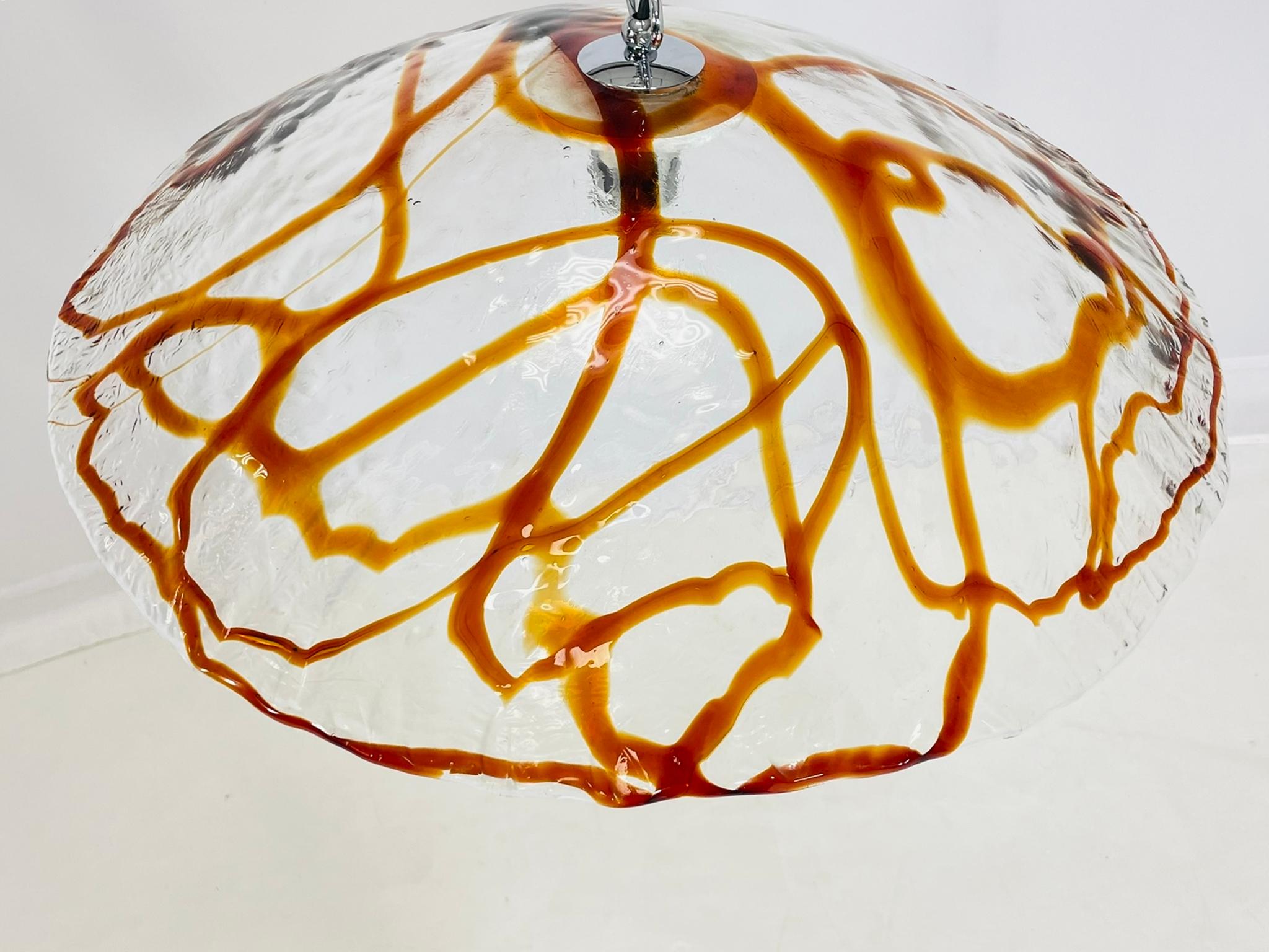 Vintage Murano Glas Kronleuchter von Mazzega, Italien 1960er Jahre (Muranoglas) im Angebot