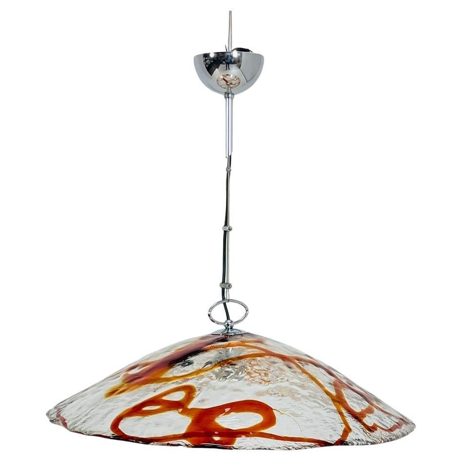 Vintage Murano Glas Kronleuchter von Mazzega, Italien 1960er Jahre im Angebot